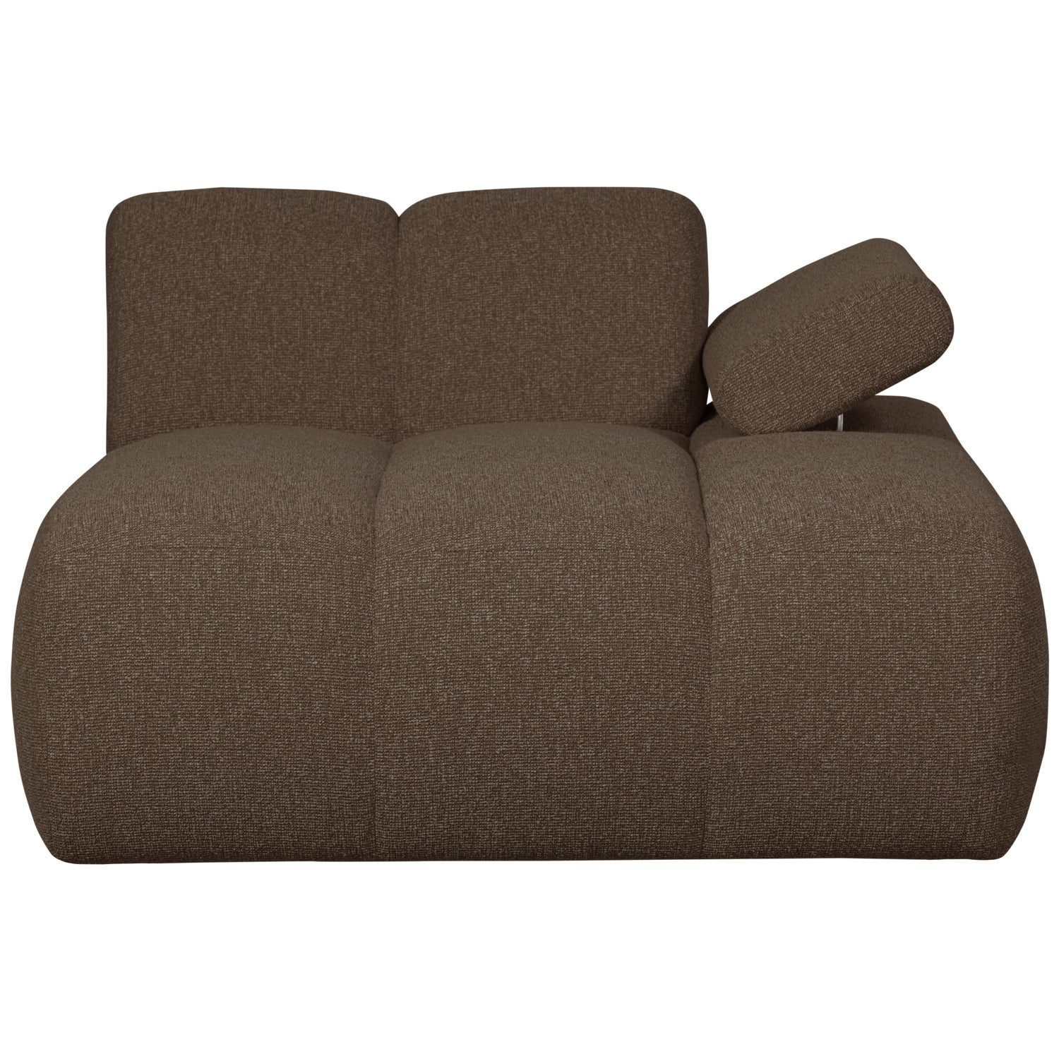 Sofa modułowa MOJO - szezlong prawostronny ciemnobrązowy bouclé - Image 6