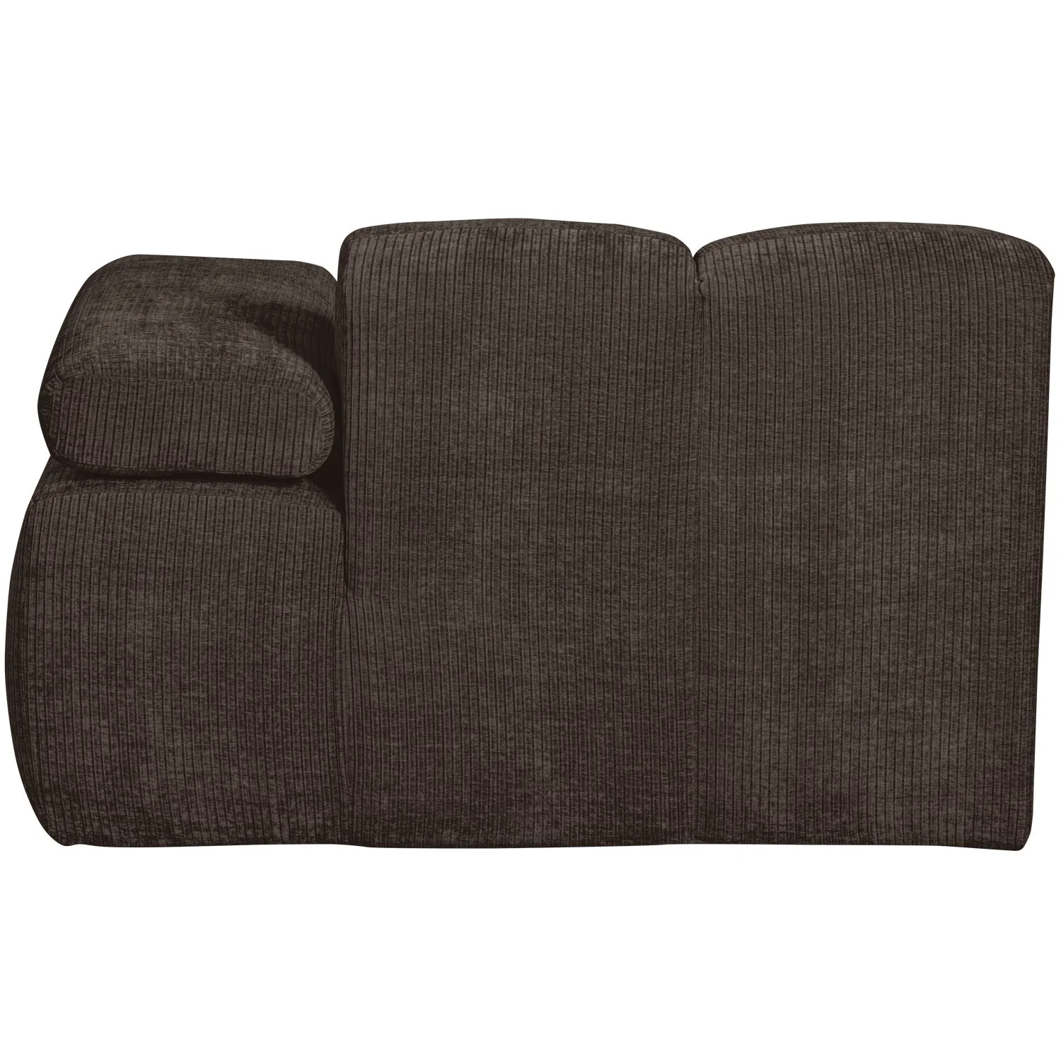 Sofa modułowa MOJO - szezlong prawostronny ciemnobrązowy sztruks - Image 4