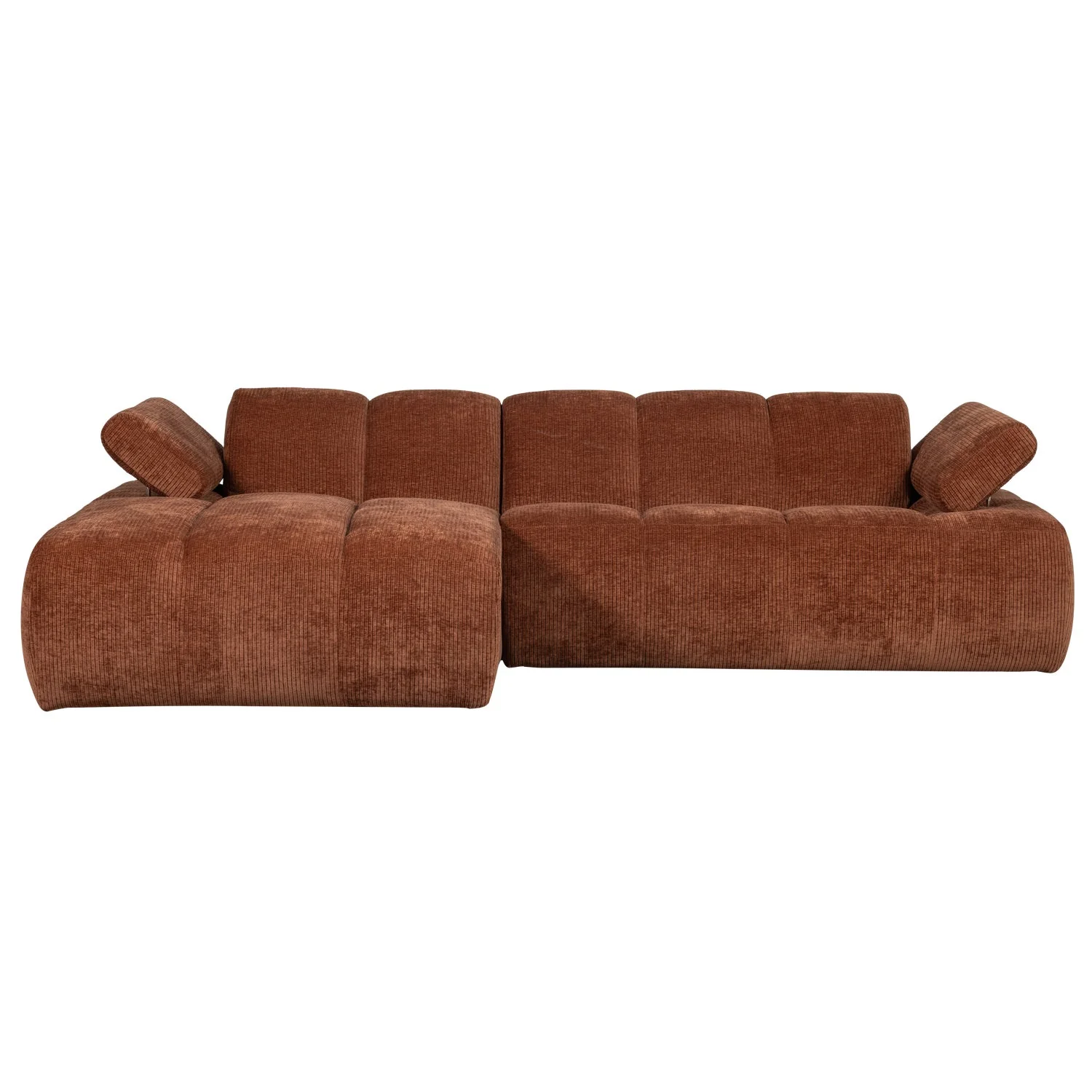 Narożnik modułowy lewostronny MOJO rdzawy brązowy sztruks - Image 6