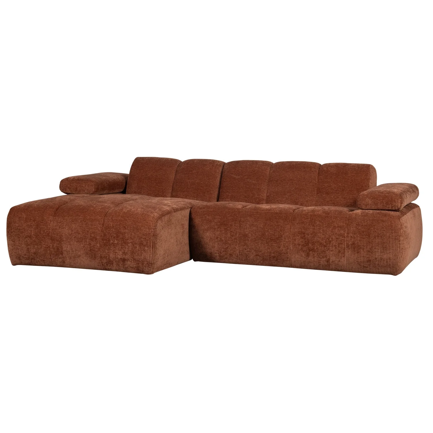 Narożnik modułowy lewostronny MOJO rdzawy brązowy sztruks - Image 7