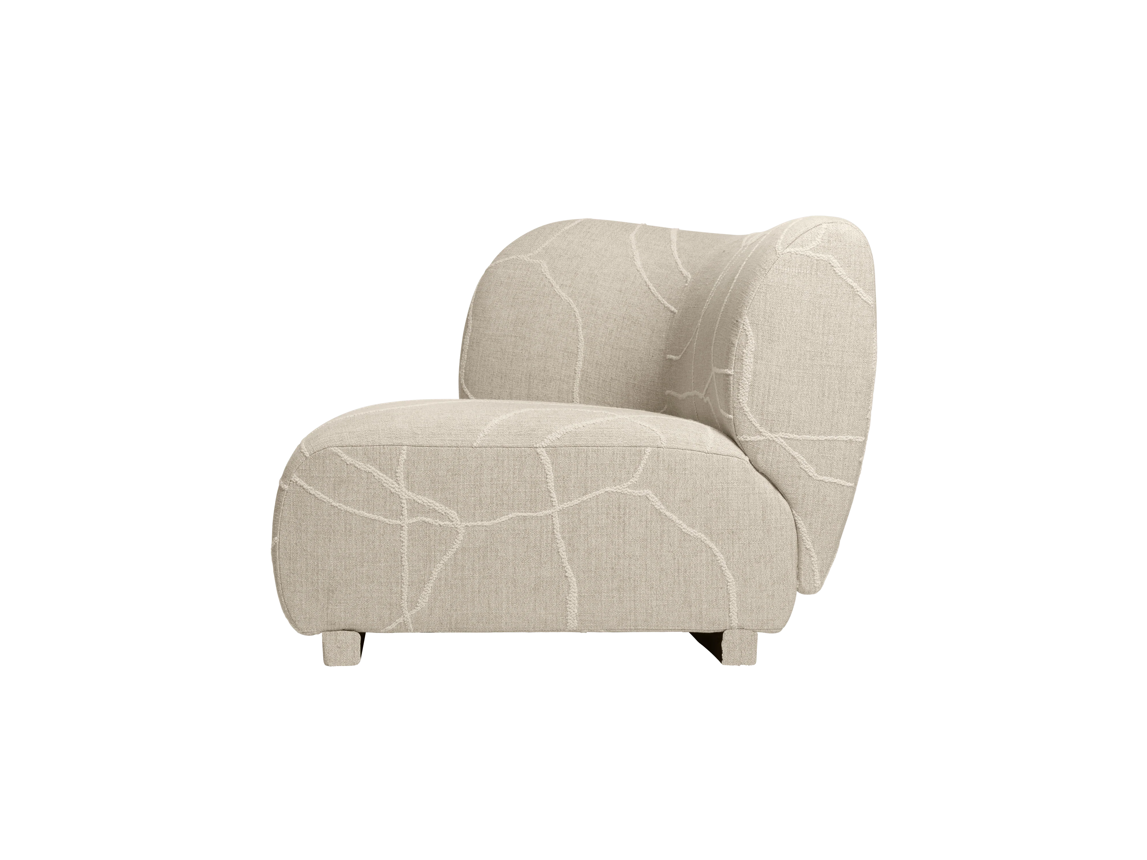 Sofa modułowa RICO Can Lis - element końcowy prawostronny piaskowy z białym - Image 4