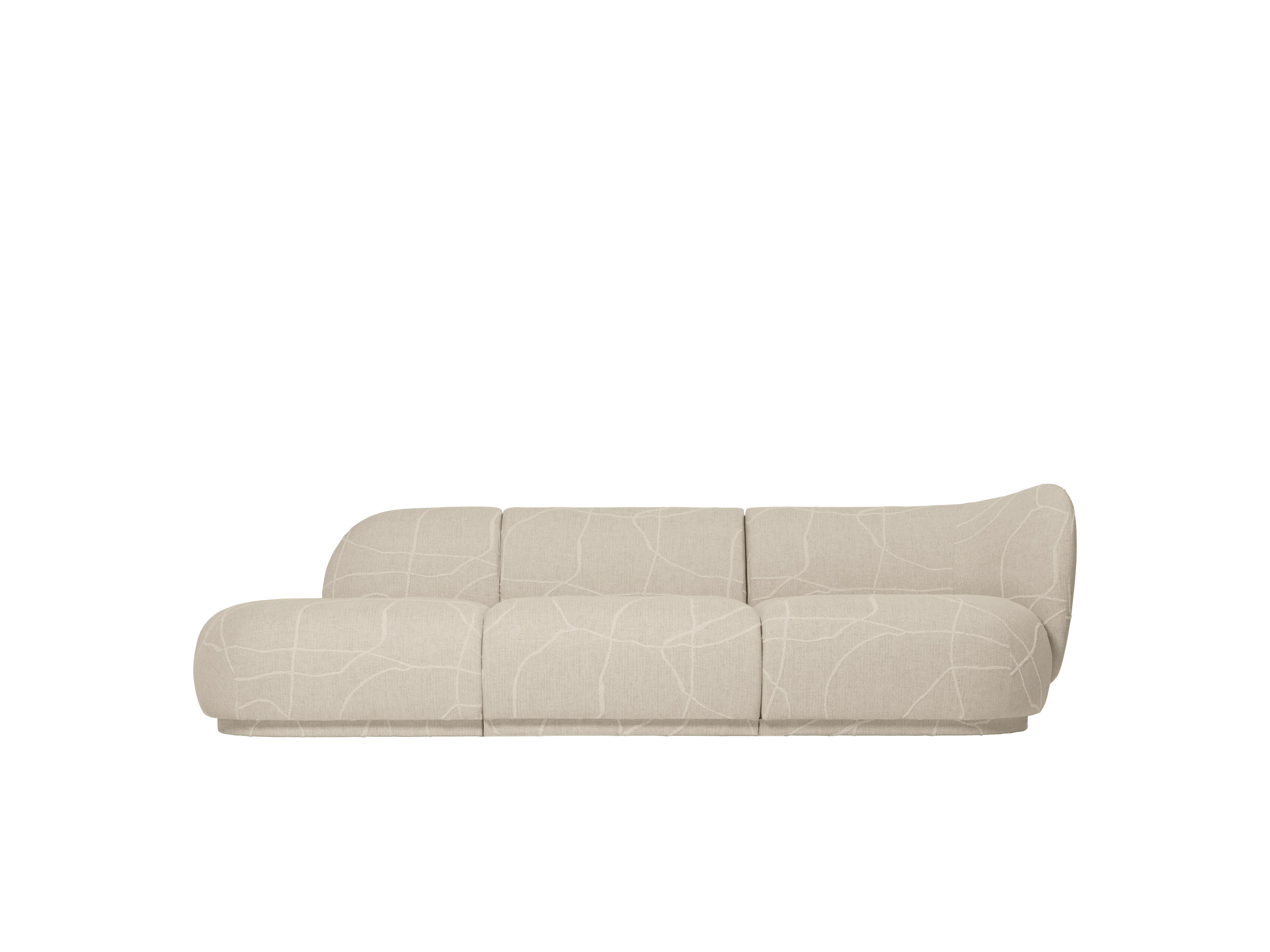 Sofa modułowa RICO Can Lis - element końcowy prawostronny piaskowy z białym - Image 6