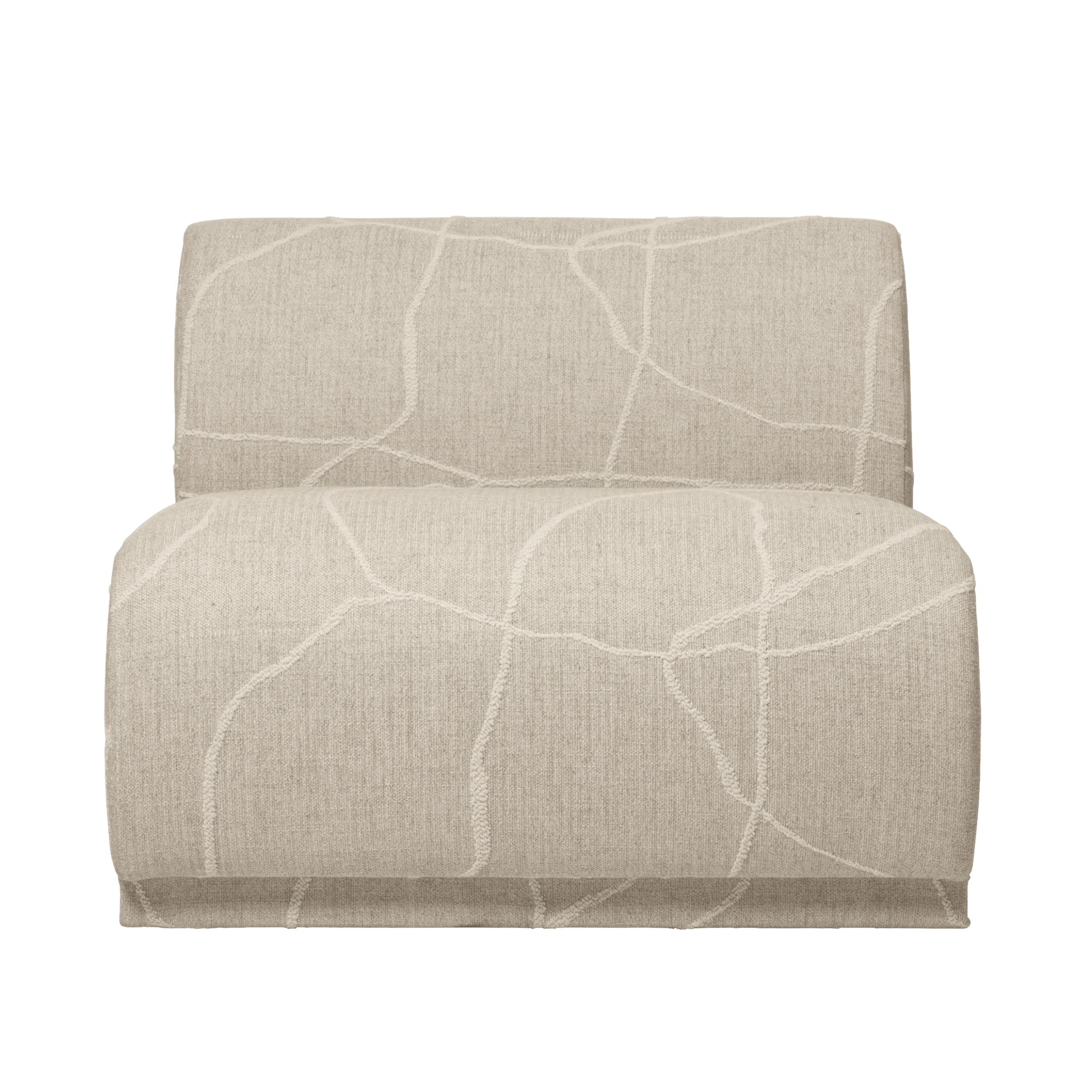 Sofa modułowa RICO Can Lis - element środkowy piaskowy z białym