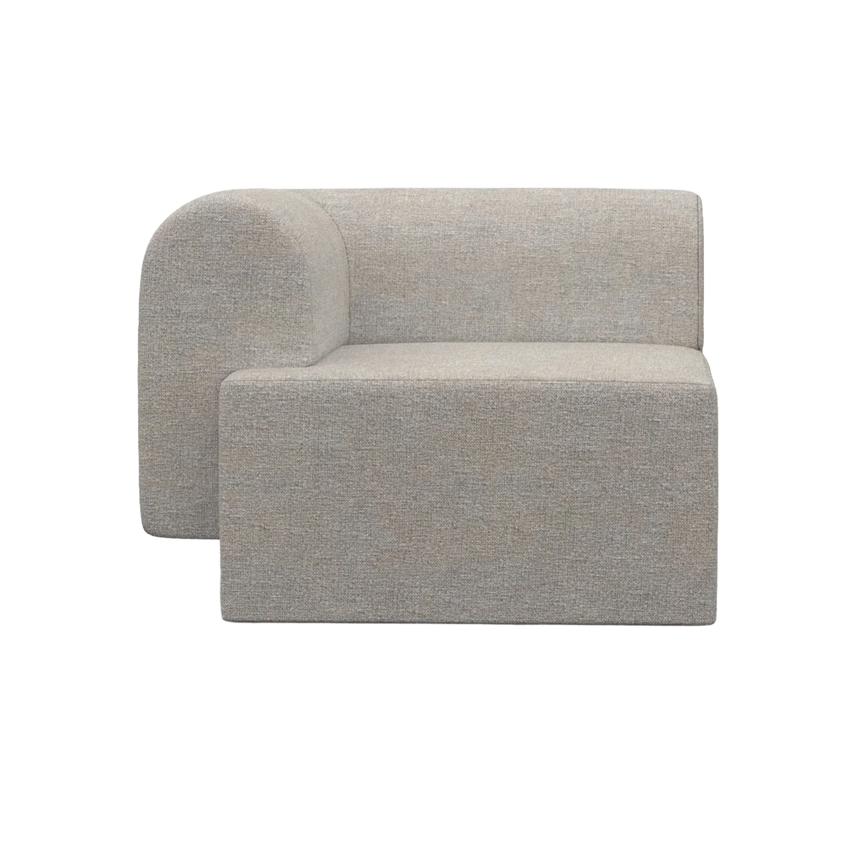 Sofa modułowa TORI - moduł lewostronny szary