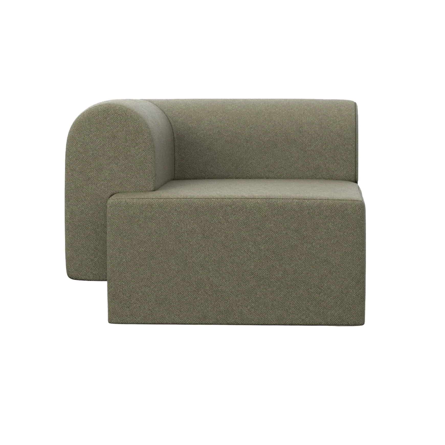 Sofa modulowa TORI - moduł lewostronny zielony