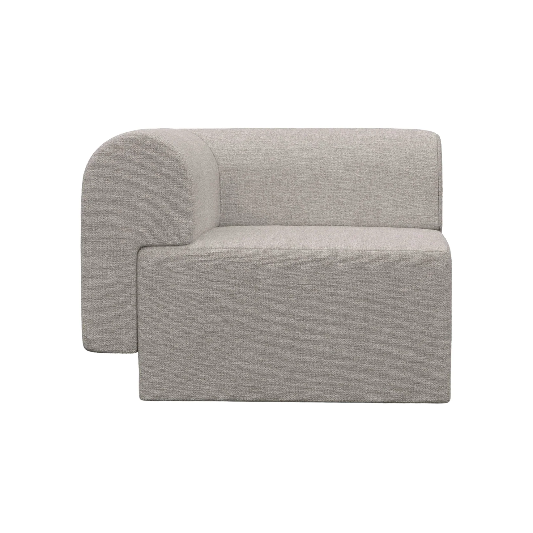 Sofa modułowa TORI - moduł narożny szary