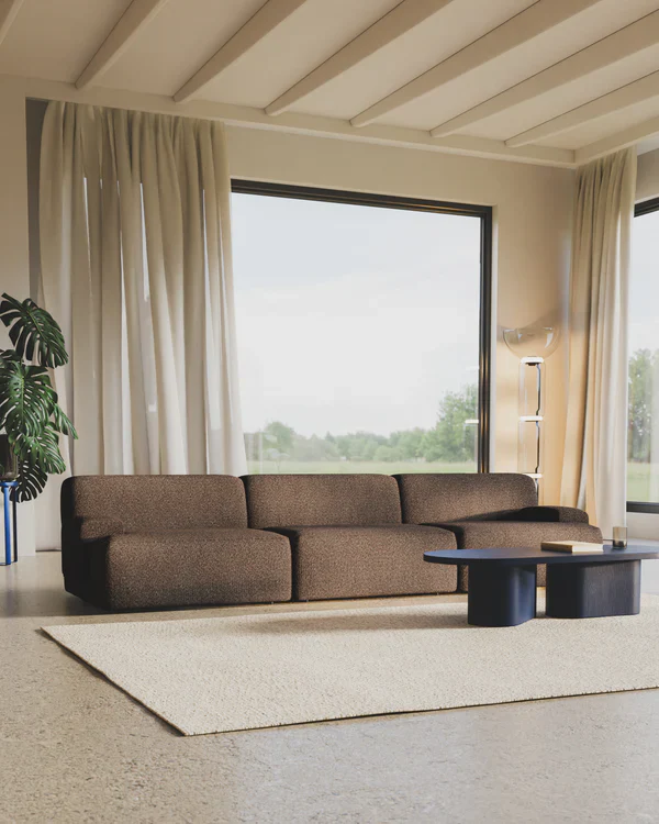 Sofa modułowa UMI - element prawostronny brązowy - Image 2