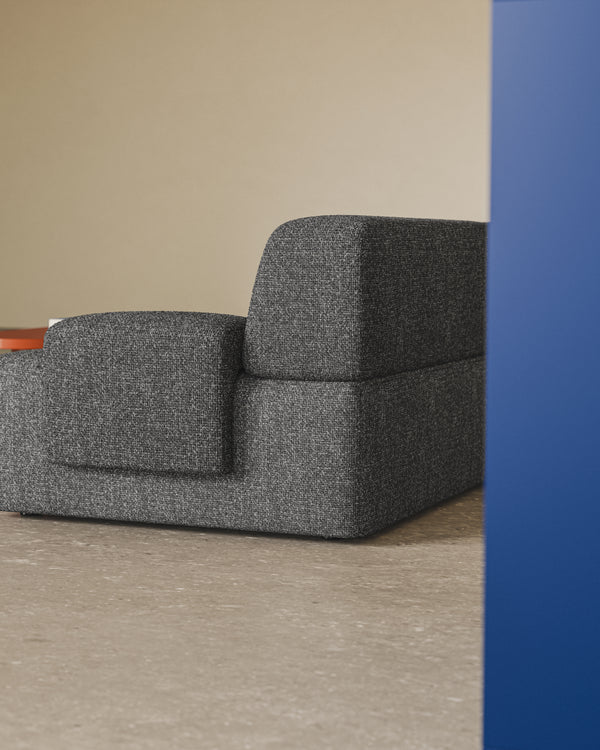 Sofa modułowa UMI - element prawostronny kamienna czerń - Image 4