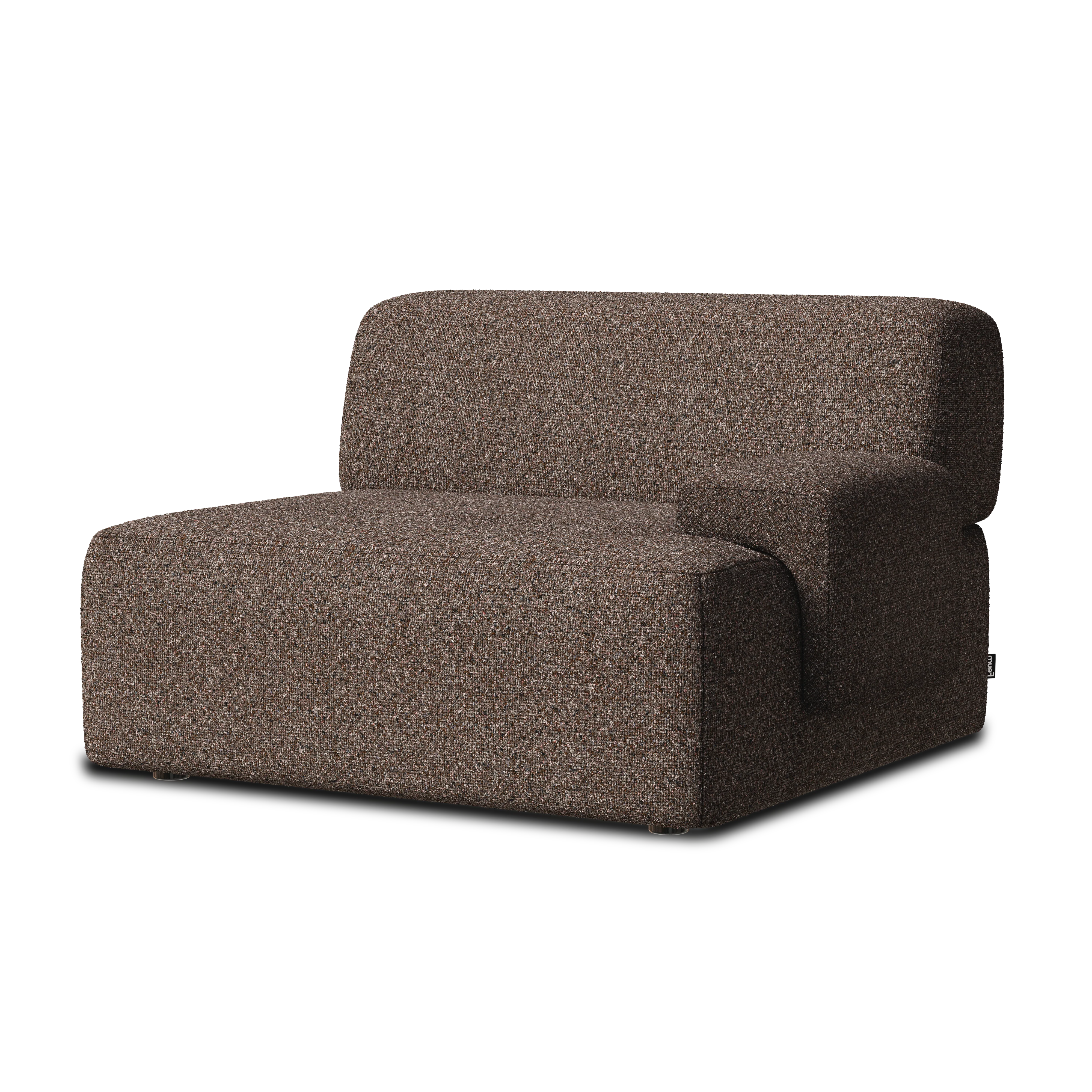 Sofa modułowa UMI - element prawostronny brązowy