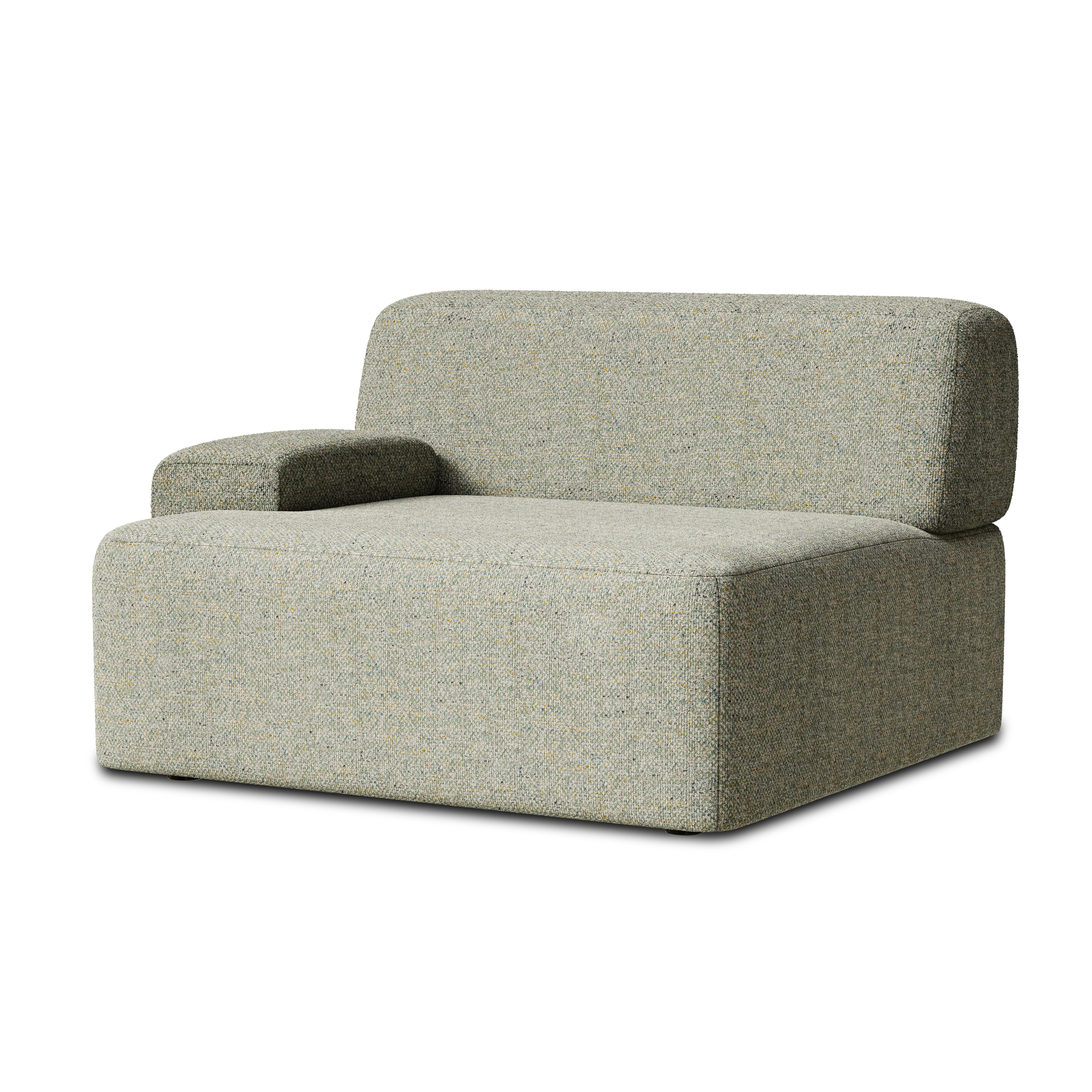 Sofa modułowa UMI - element lewostronny jasny zielony