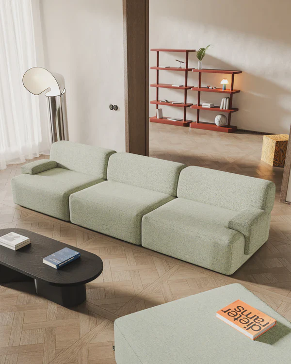 Sofa modułowa UMI - element prawostronny jasny zielony - Image 2