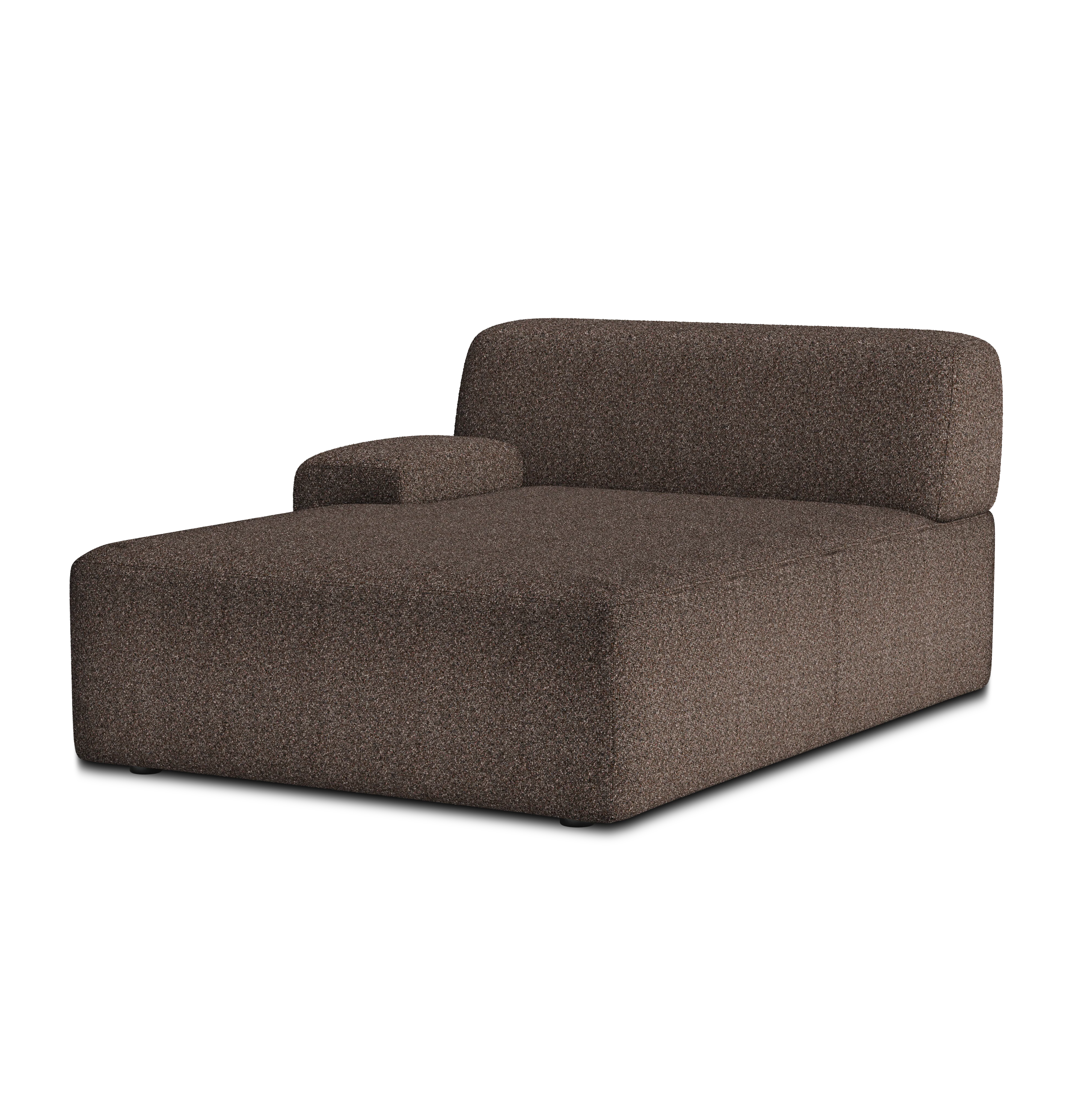 Sofa modułowa UMI - szezlong lewostronny brązowy