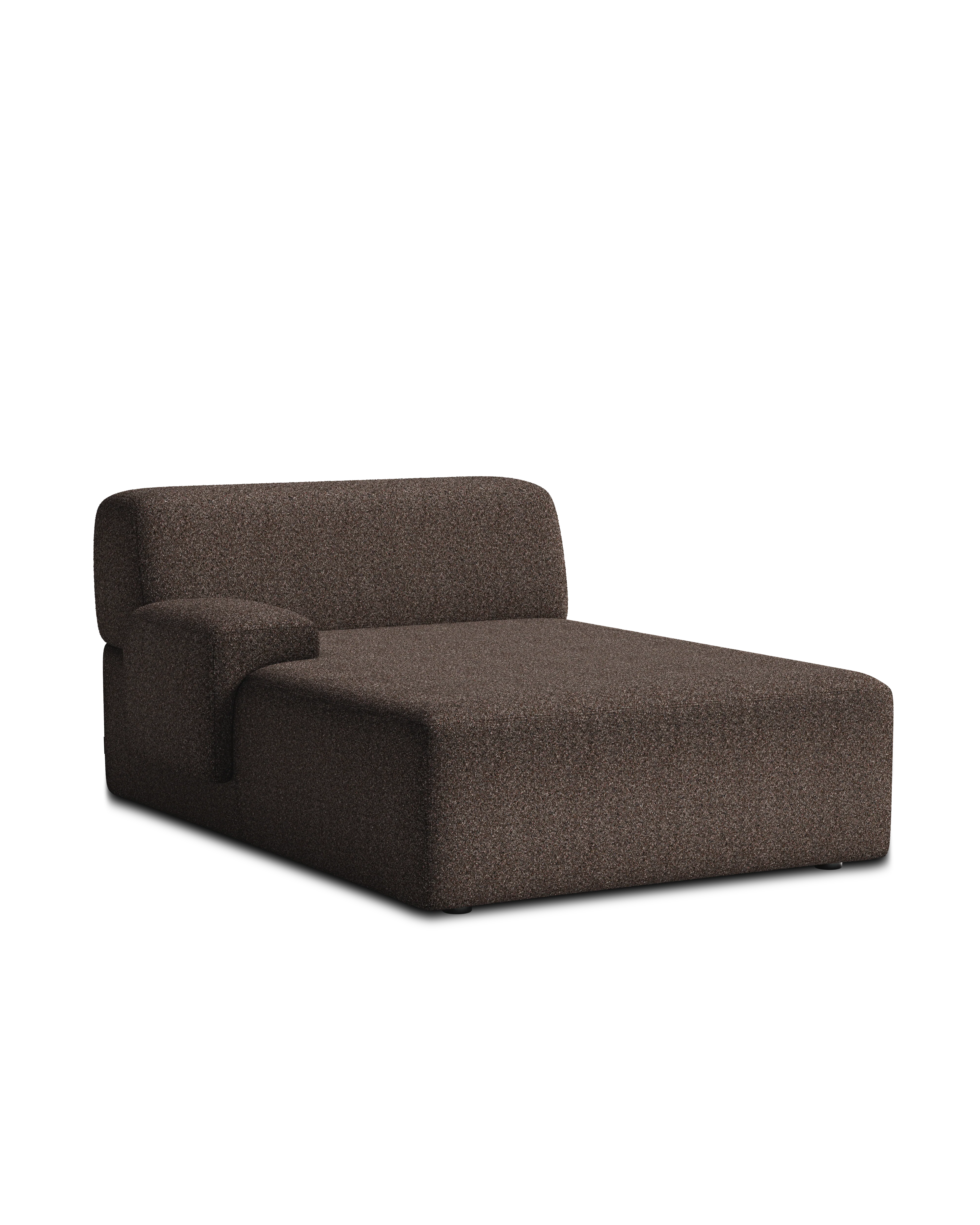 Sofa modułowa UMI - szezlong lewostronny brązowy - Image 3