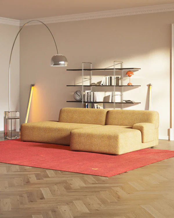 Sofa modułowa UMI - szezlong prawostronny jesienny pomarańczowy - Image 2