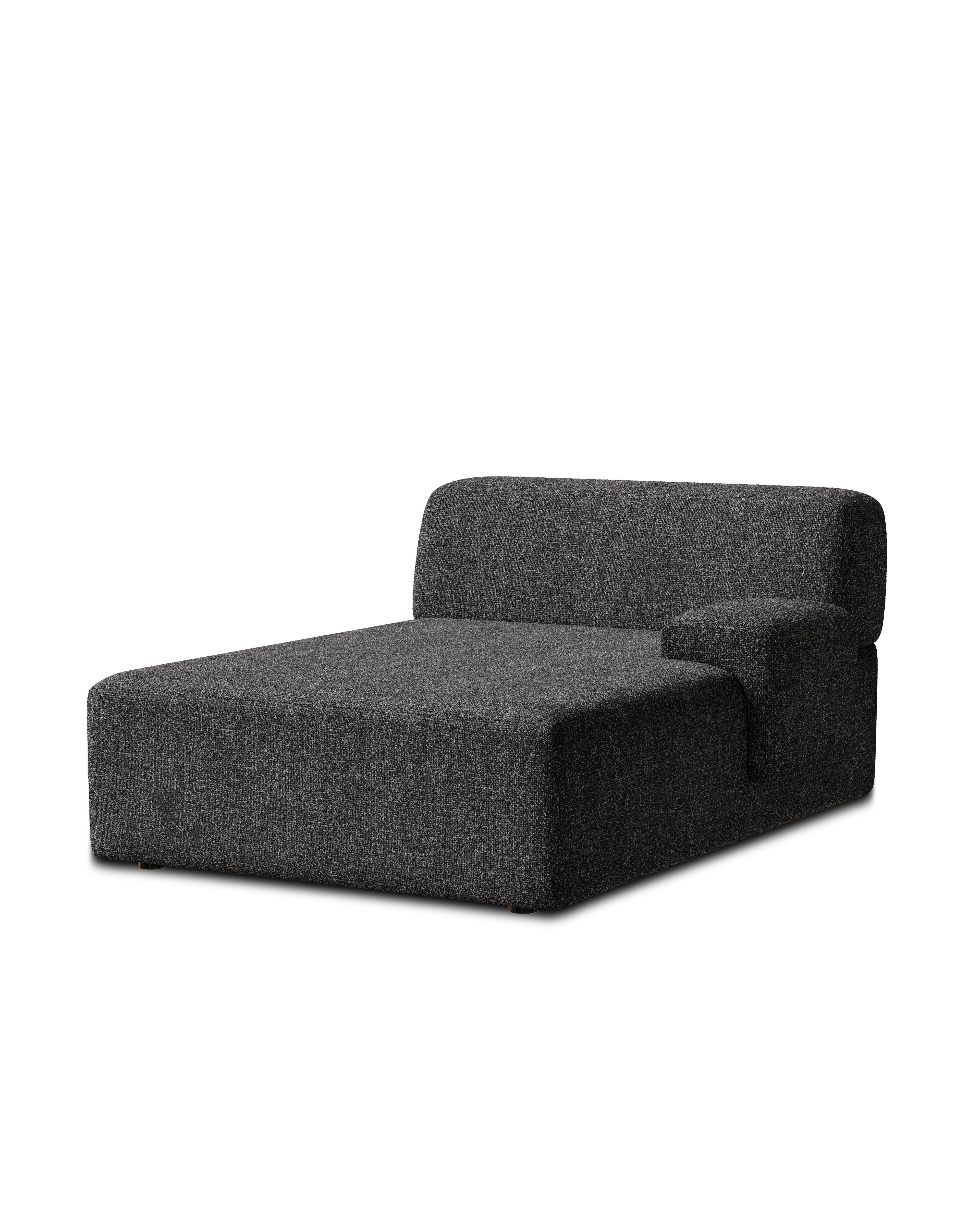 Sofa modułowa UMI - szezlong prawostronny kamienna czerń - Image 4