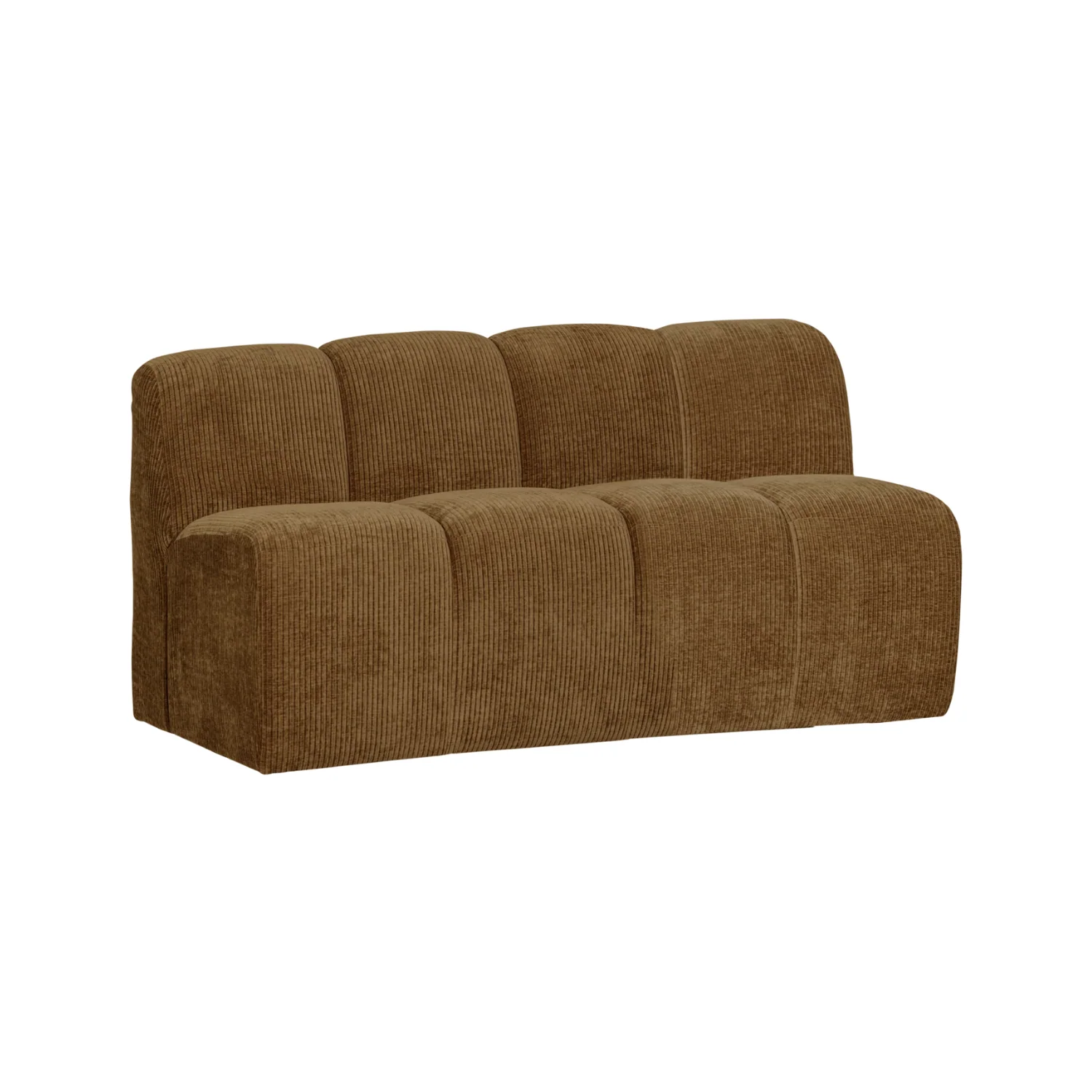 Sofa modułowa MOJO BENCH - element 3-osobowy ciemny miodowy sztruks