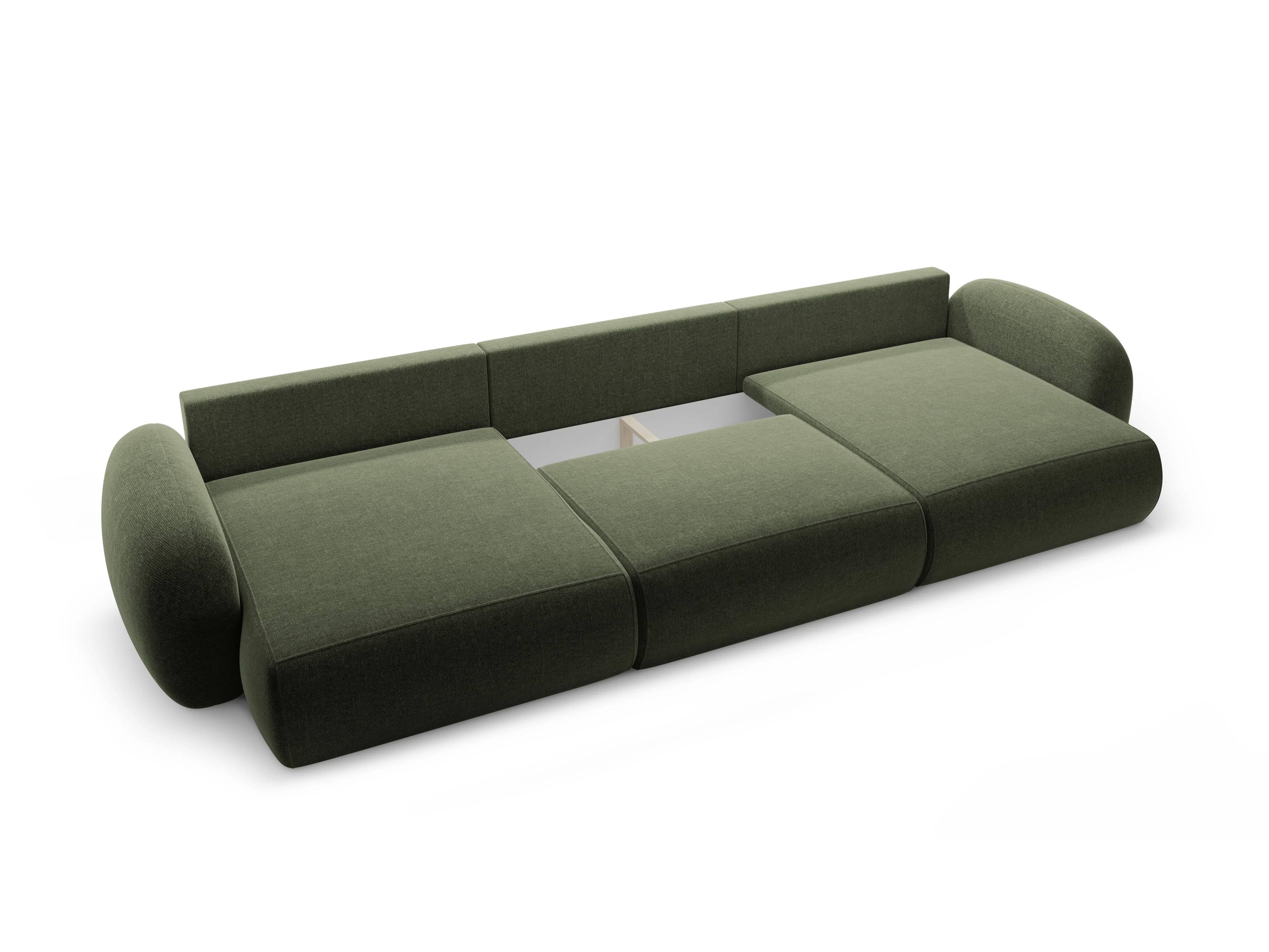 Sofa panoramiczna z funkcją spania 5-osobowa TONALE zielony - Image 5