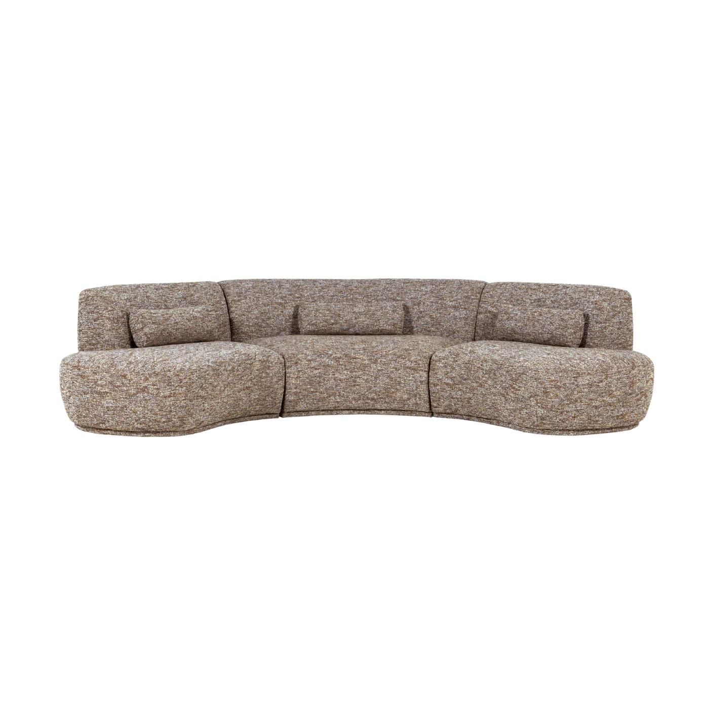 Sofa półokrągła 6-osobowa BATAVIER jasnobrązowy melanż
