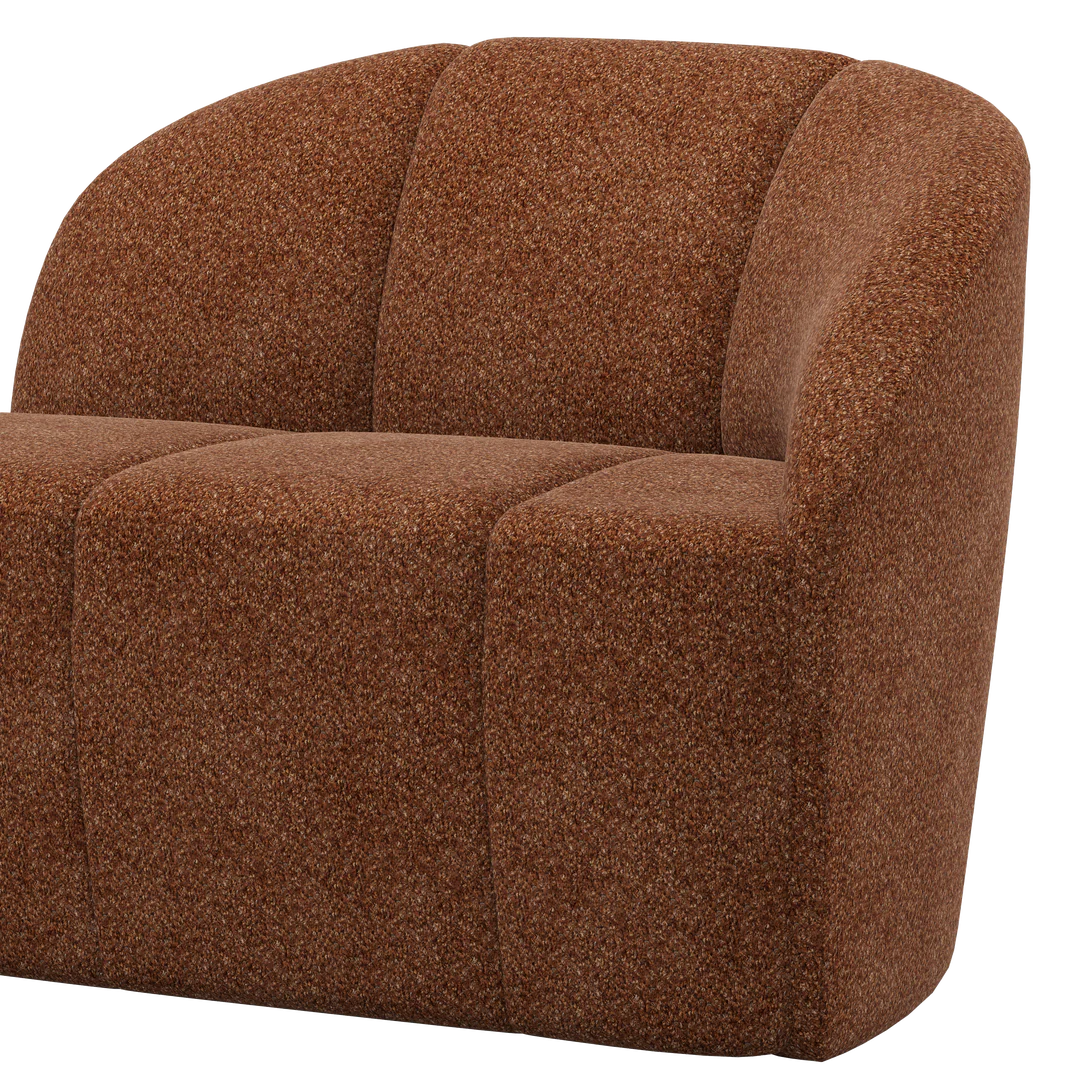 Sofa prawostronna 2-osobowa MOJO rdzawy brązowy baranek - Image 2