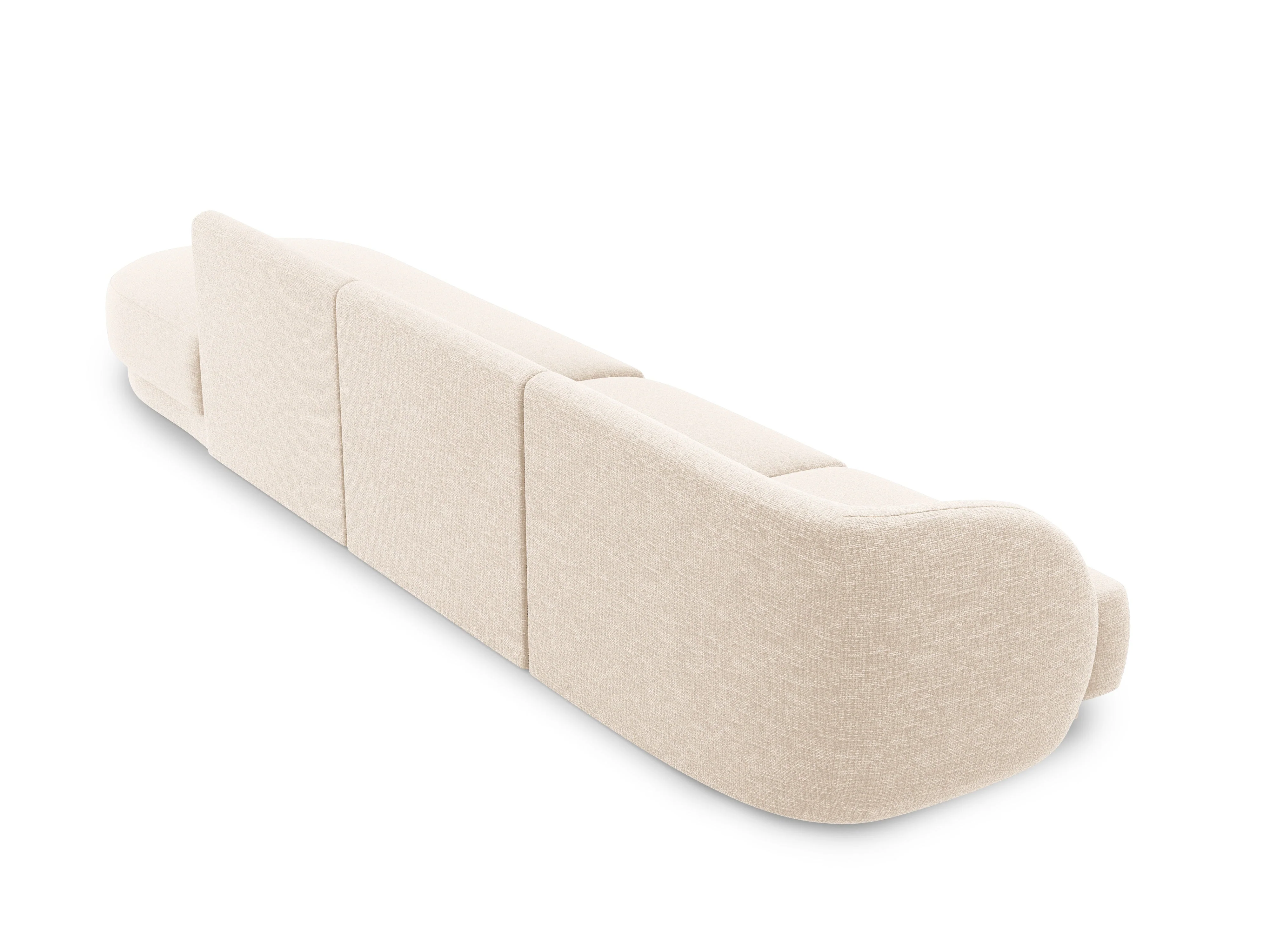 Sofa otwarta prawostronna 4-osobowa otwarta MILEY kość słoniowa szenil - Image 4