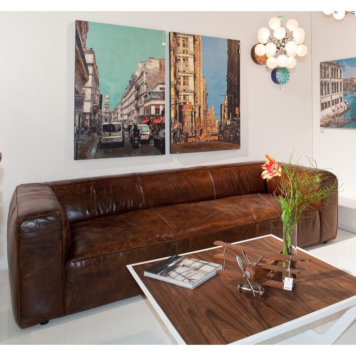 Sofa skórzana 3-osobowa CUBETTO brązowy - Image 10