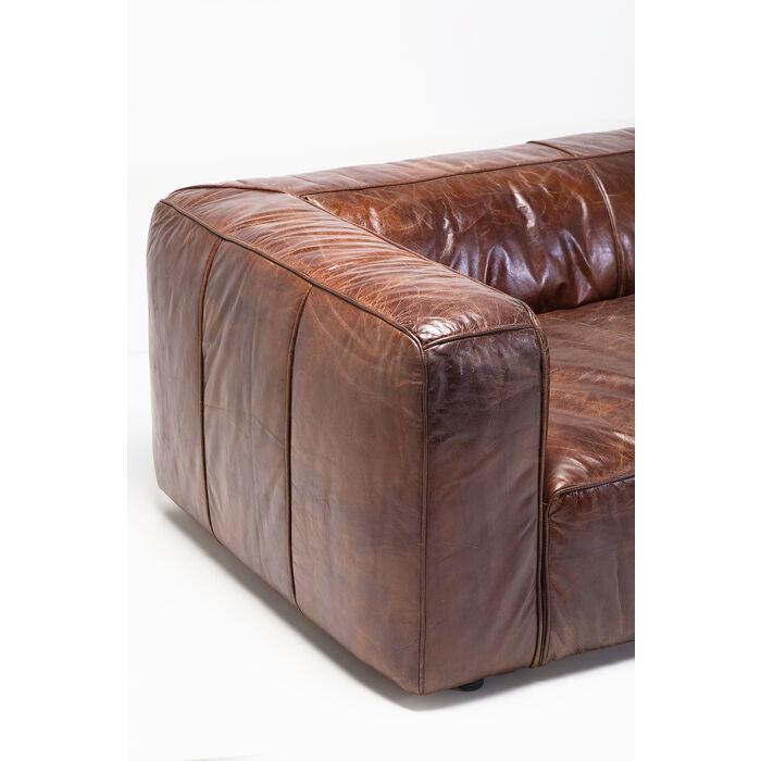 Sofa skórzana 3-osobowa CUBETTO brązowy - Image 8