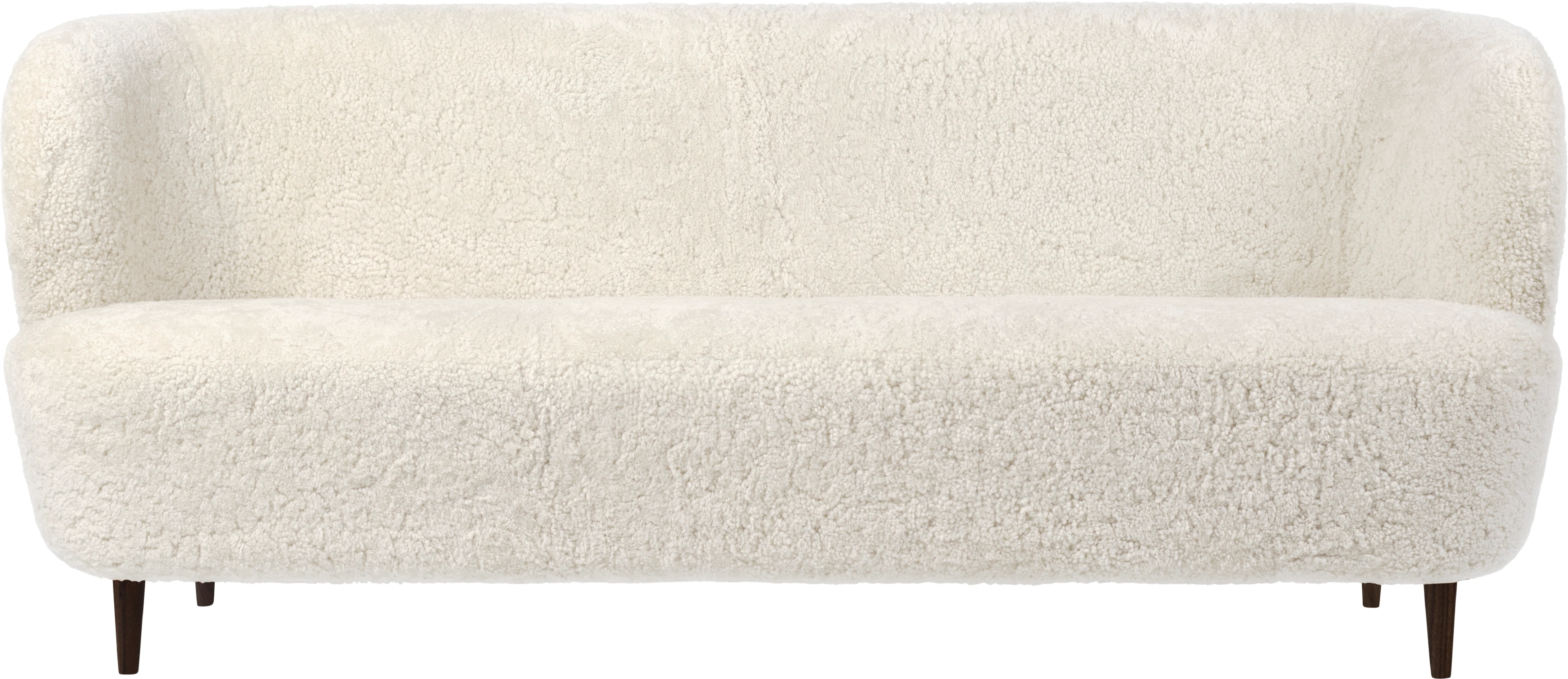 Sofa STAY tapicerowana z ciemną dębową podstawą - Image 3
