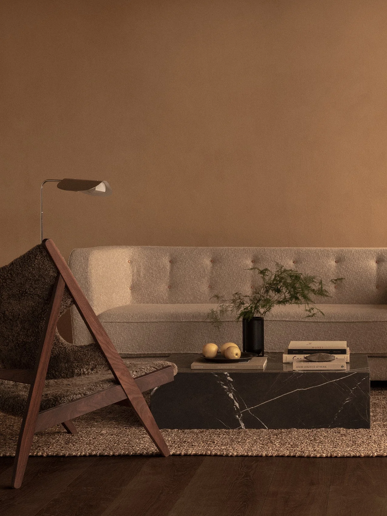 Sofa VILHELM beżowy z dębową podstawą - Image 2