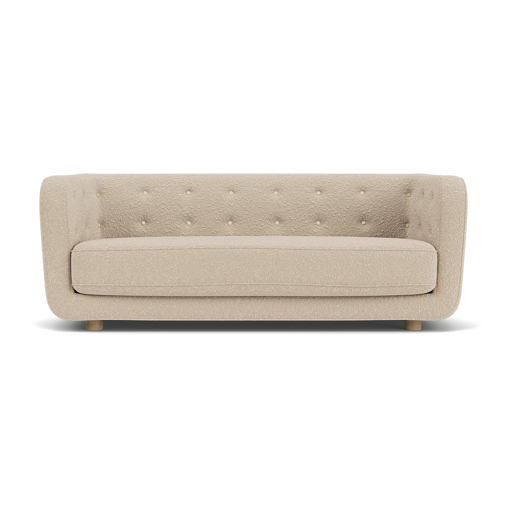 Sofa VILHELM beżowy z dębową podstawą - Image 3