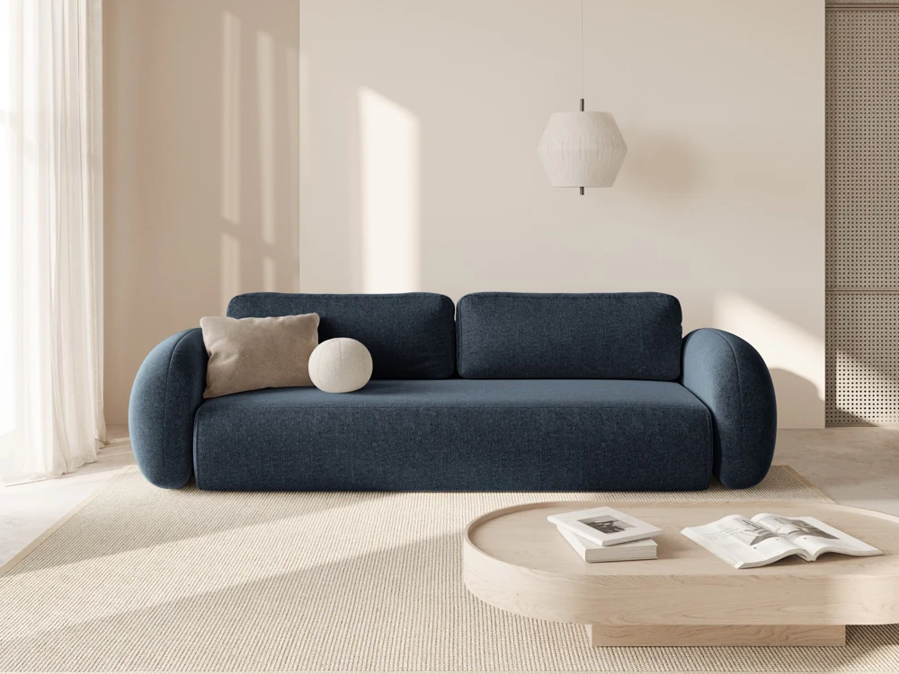 Sofa z funkcją spania 3-osobowa TONALE granatowy - Image 2