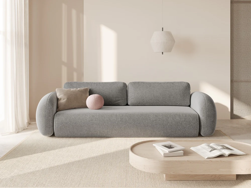 Sofa z funkcją spania 3-osobowa TONALE szary - Image 2