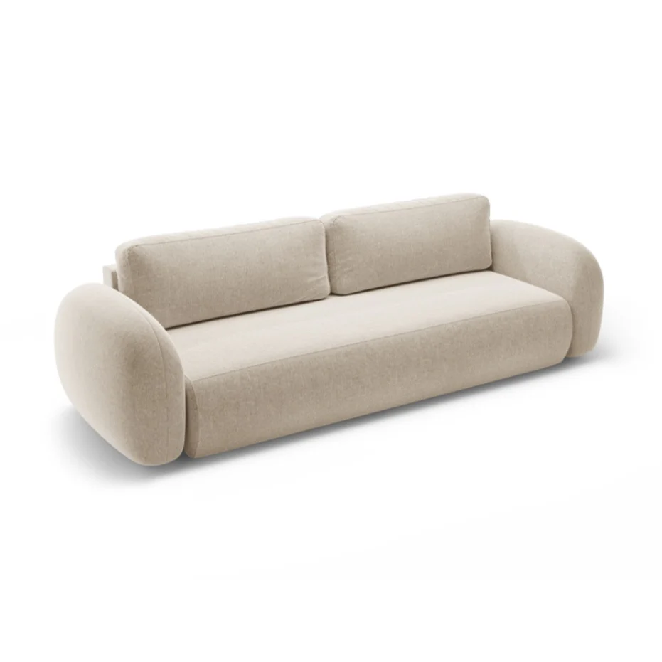Sofa z funkcją spania 3-osobowa TONALE piaskowy