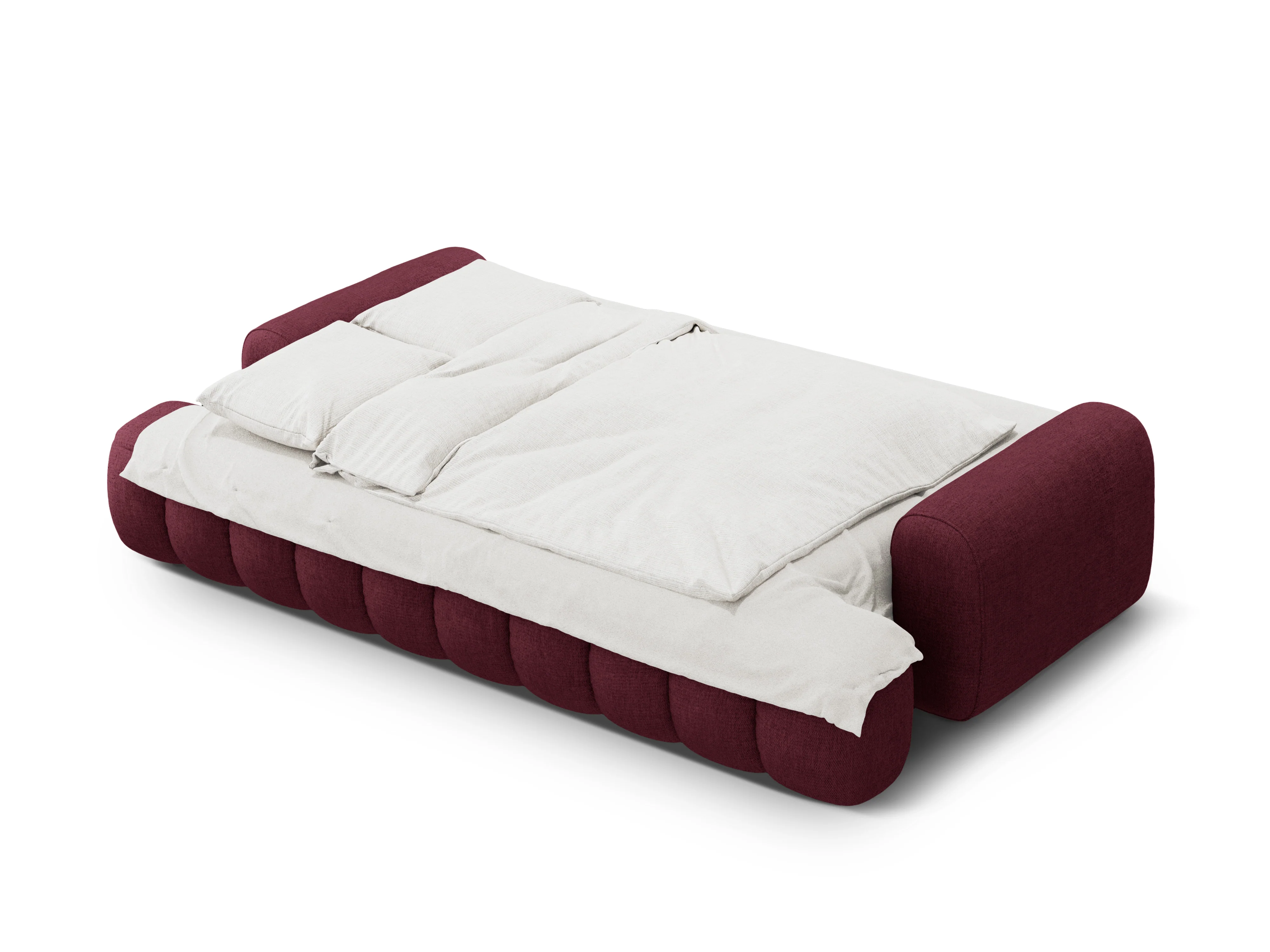 Sofa z funkcją spania 4-osobowa LINZ bordowy - Image 3