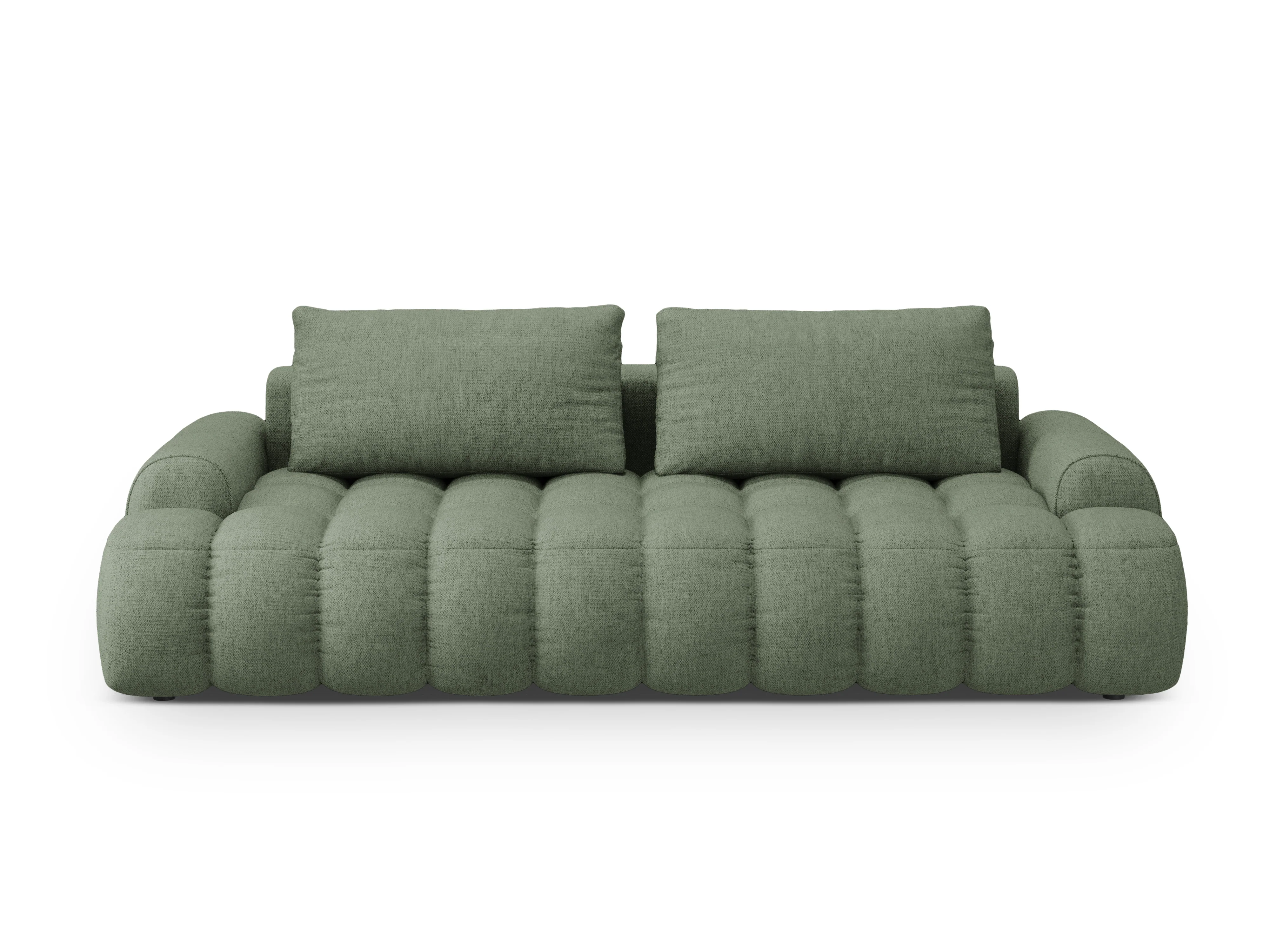 Sofa z funkcją spania 4-osobowa LINZ oliwkowy - Image 4