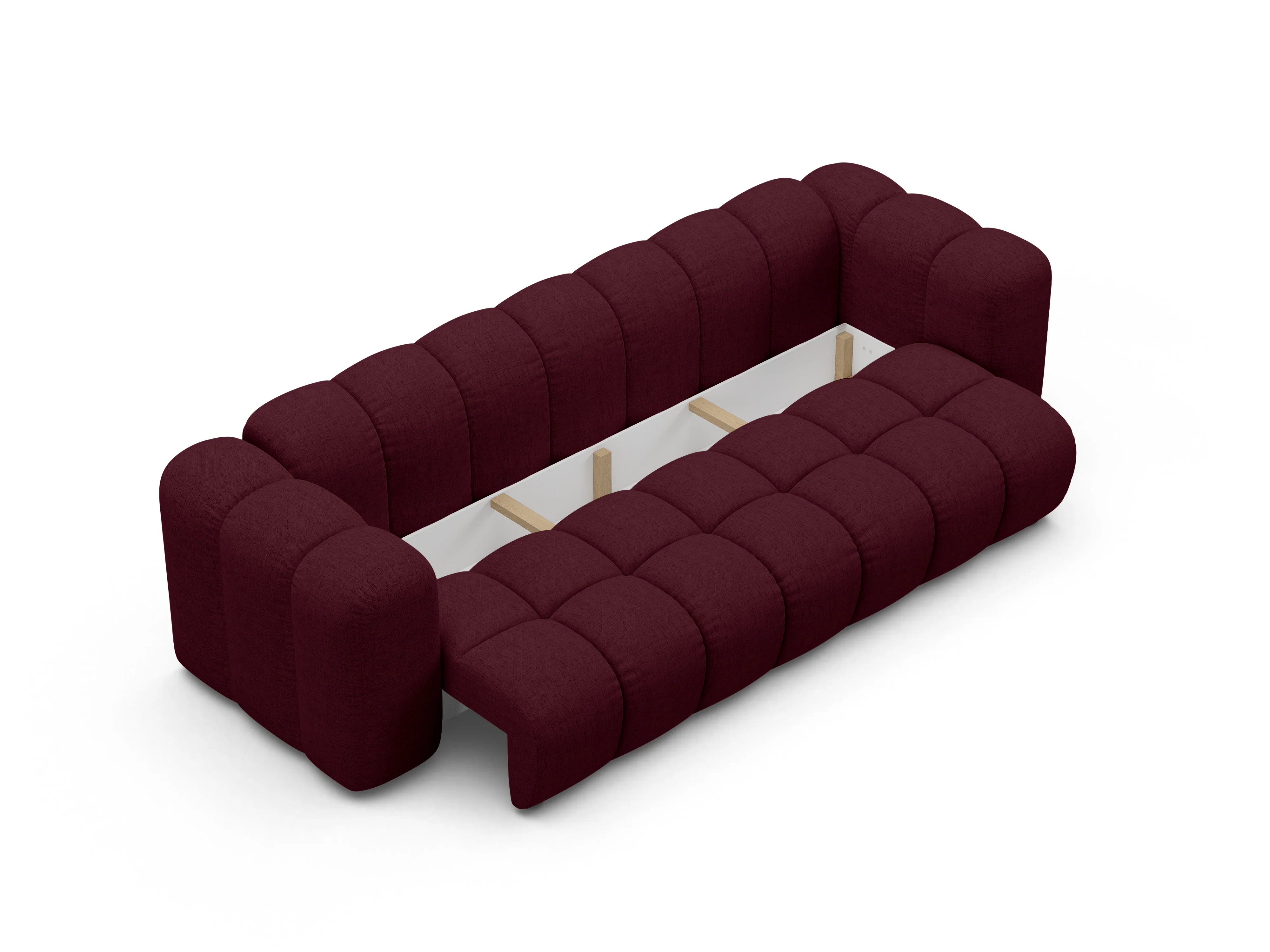 Sofa z funkcją spania ASTRO burgundowy szenil - Image 4