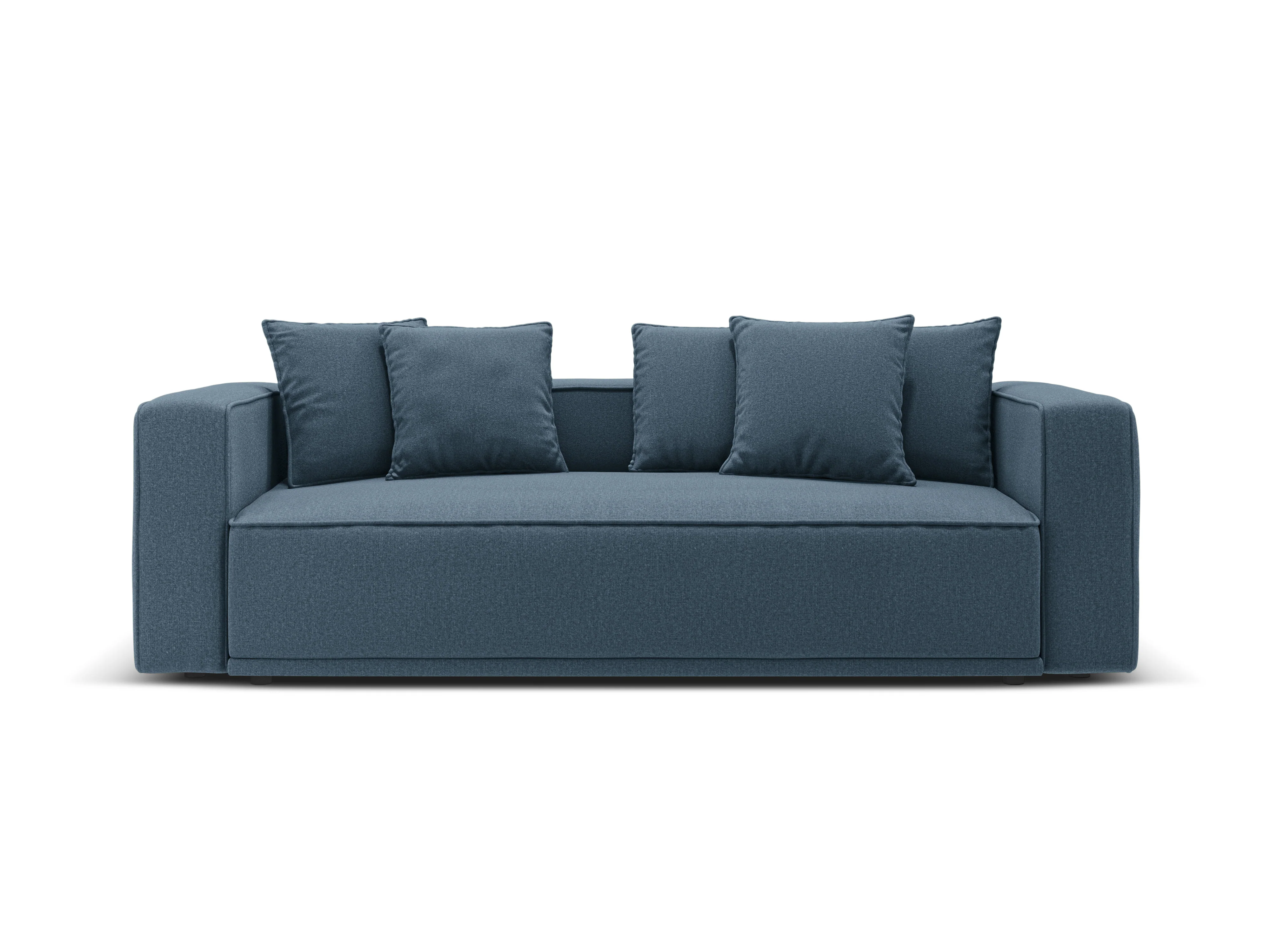 Sofa z funkcją spania RIBES dżinsowy niebieski szenil - Image 3
