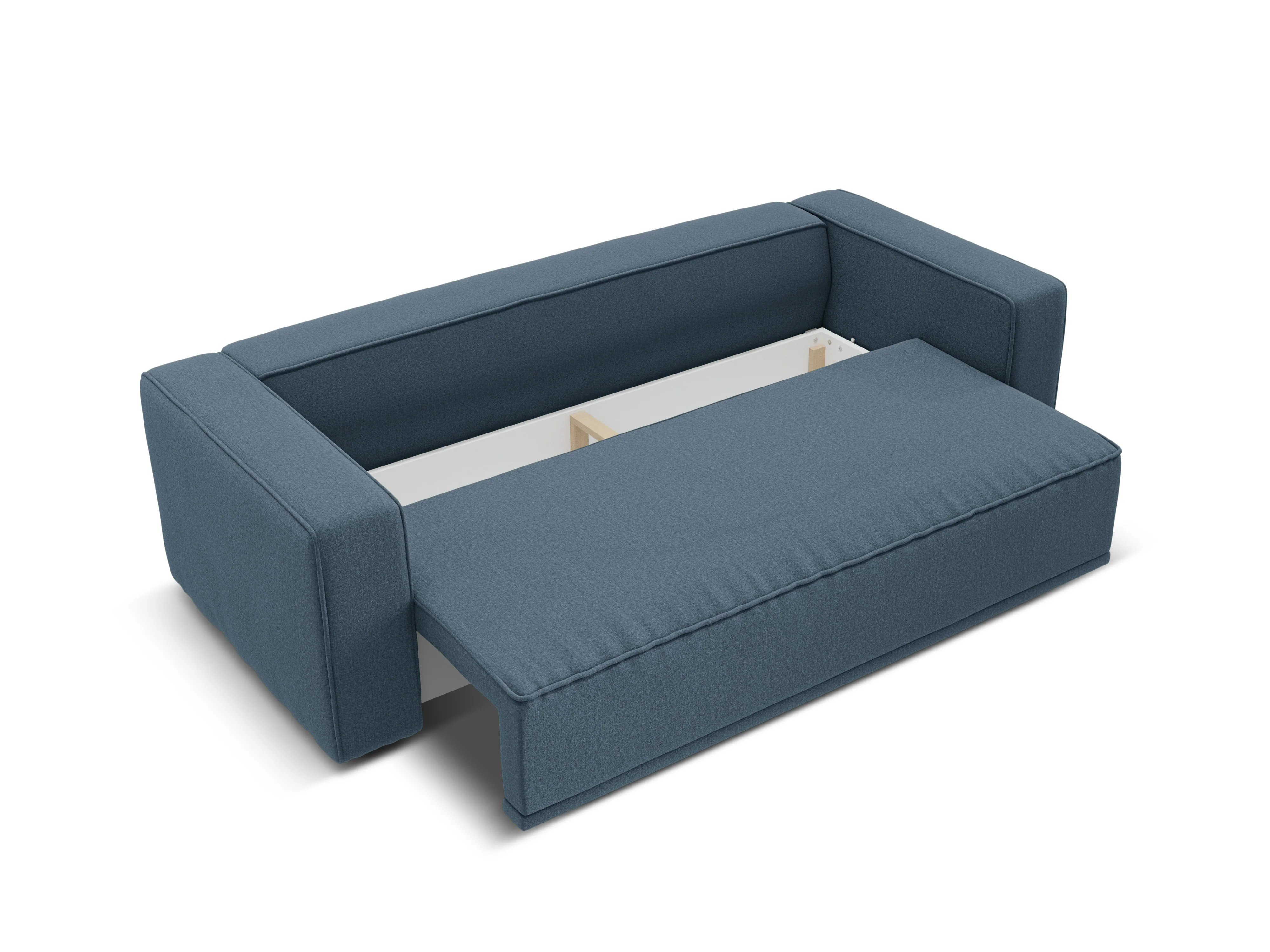 Sofa z funkcją spania RIBES dżinsowy niebieski szenil - Image 6