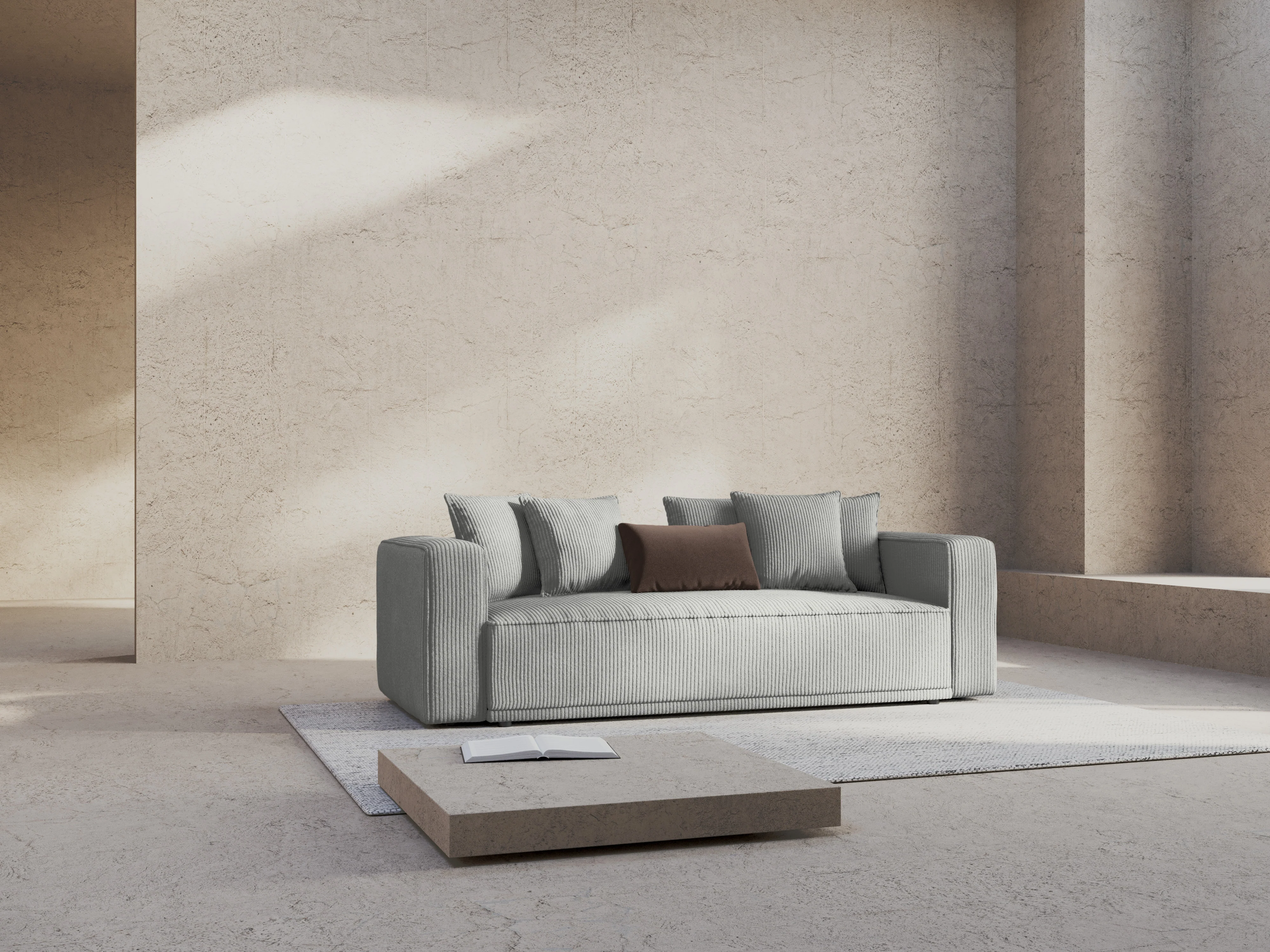 Sofa z funkcją spania RIBES szary sztruks - Image 2