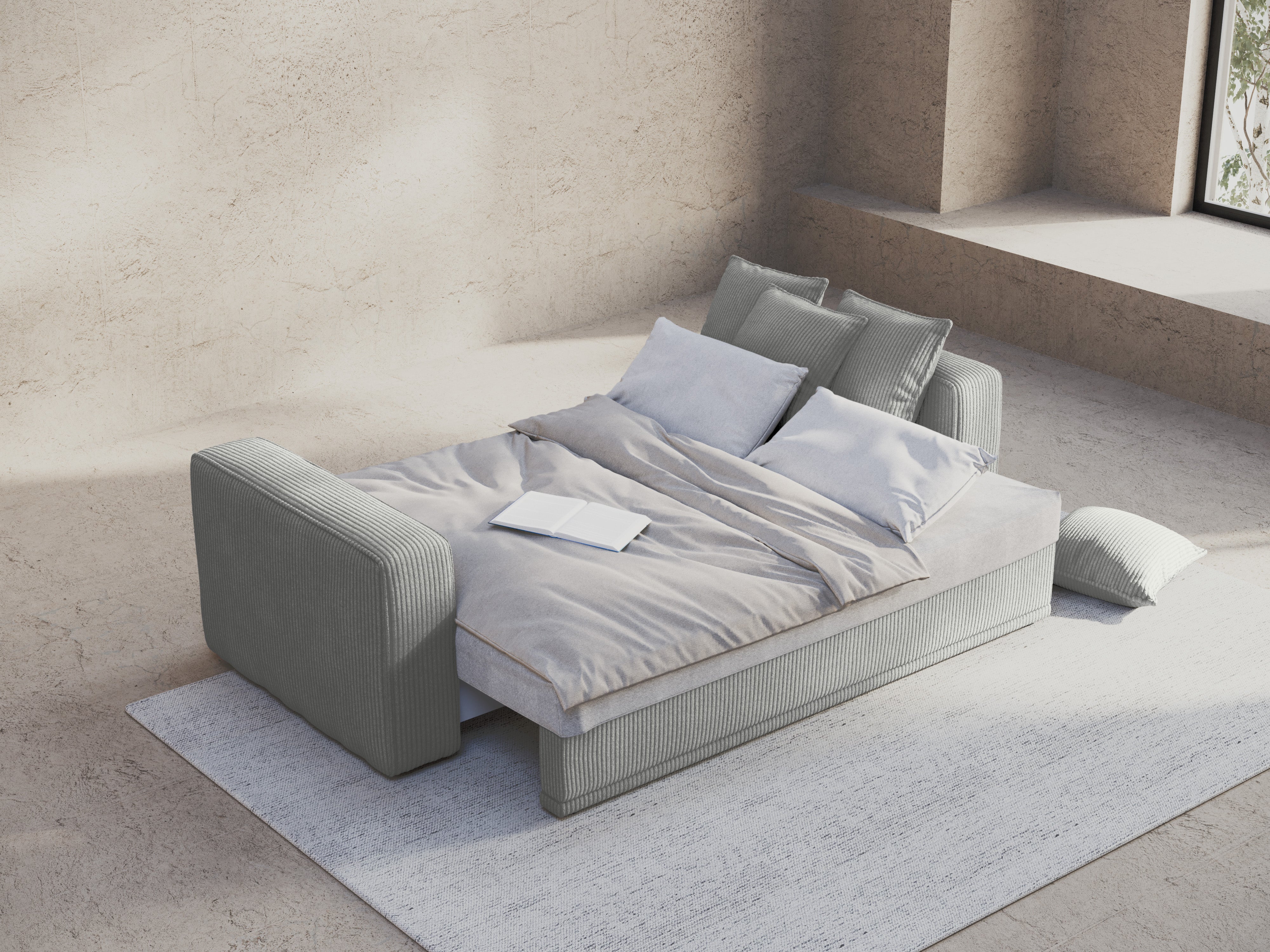 Sofa z funkcją spania RIBES szary sztruks - Image 4