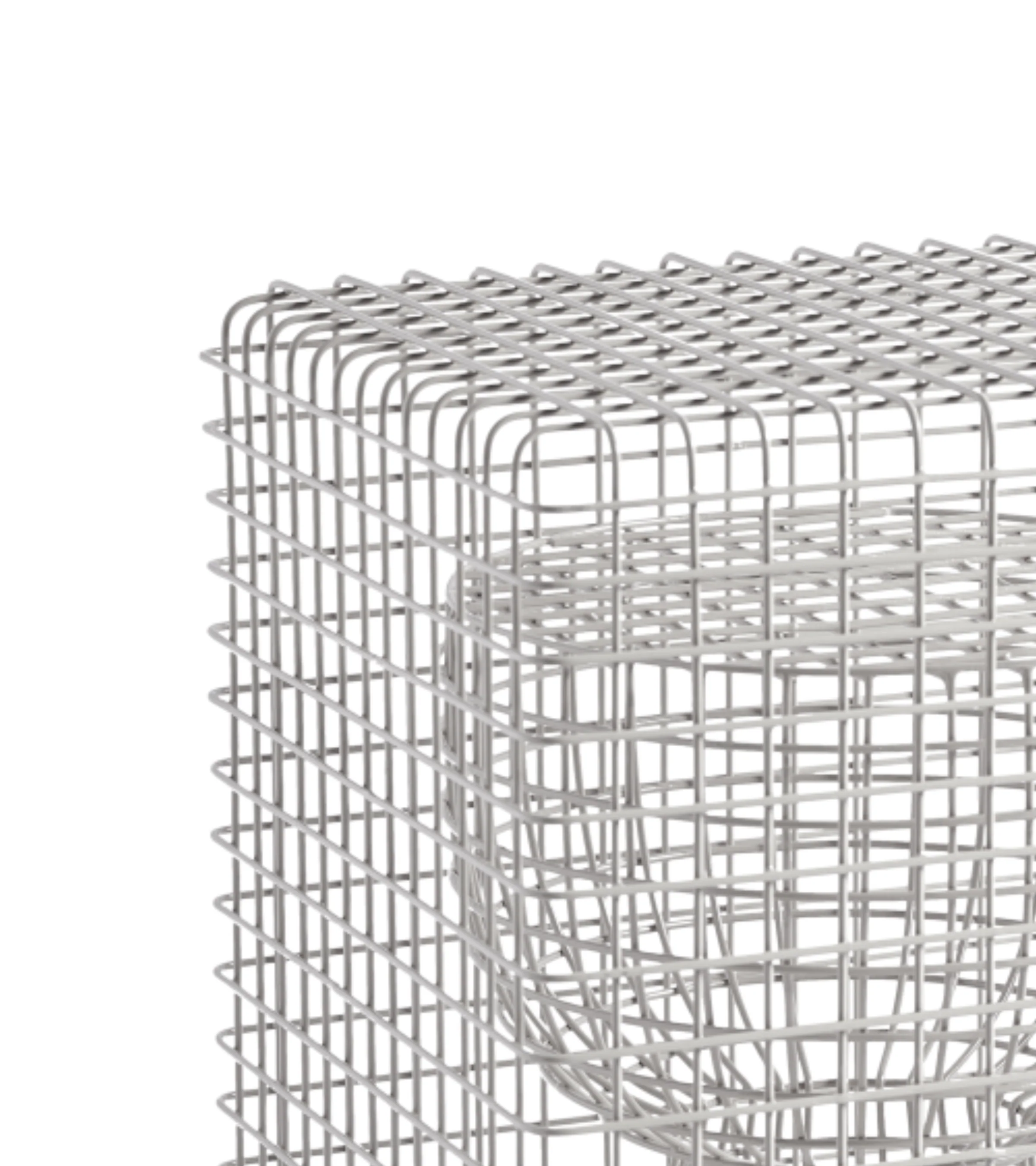 Stołek dekoracyjny TIP TAP WIRE srebrny - Image 4