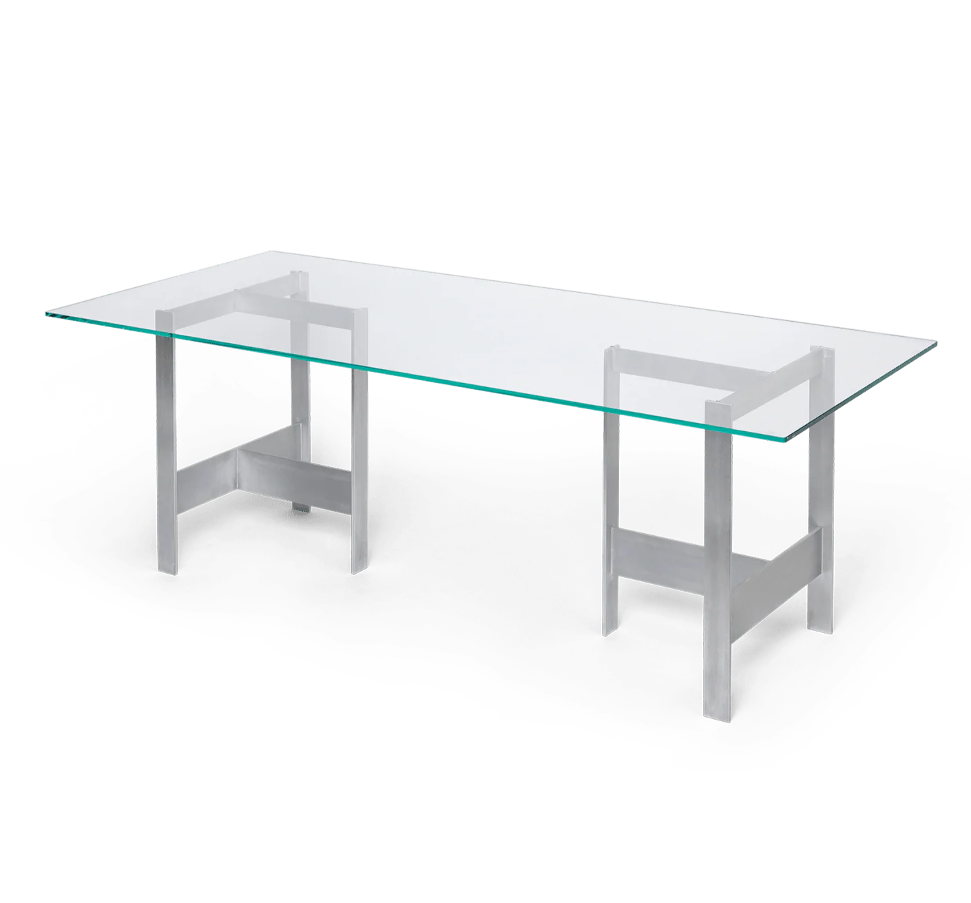 Stół LAGER szklany z aluminiową podstawą - Image 6