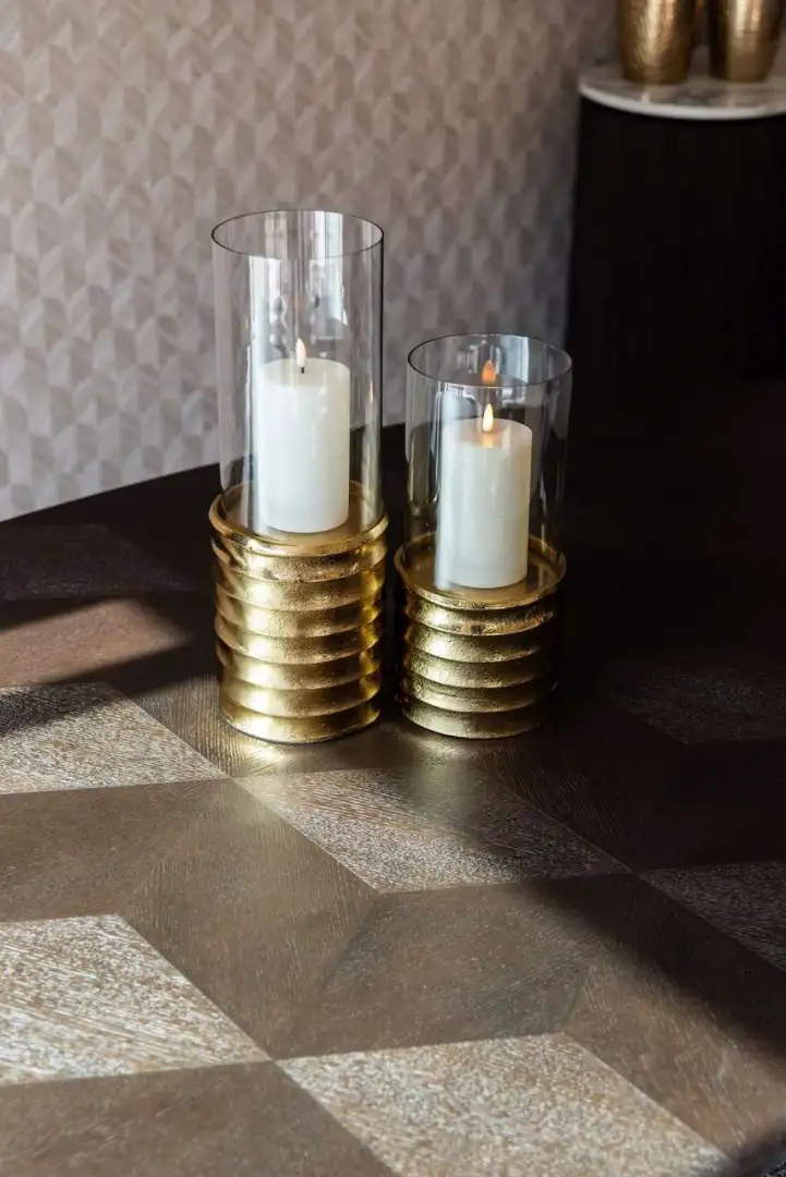 Stół owalny LUXOR brązowy ze złotą podstawą - Image 4