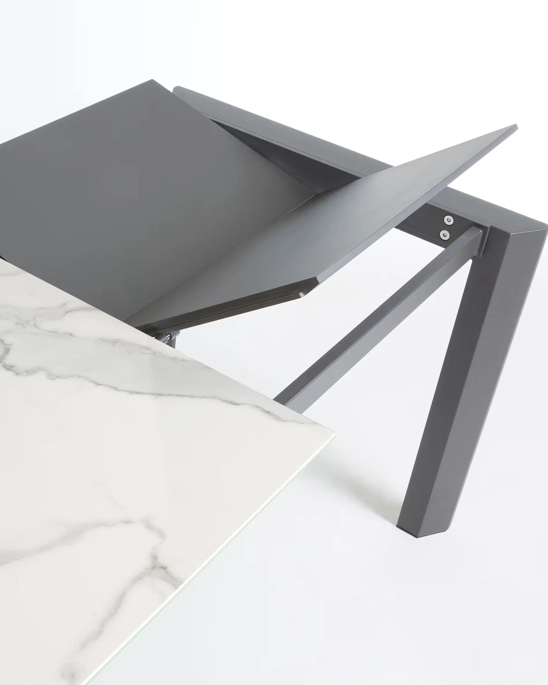 Stół rozkładany AXIS porcelanowy z szarą podstawą - Image 10