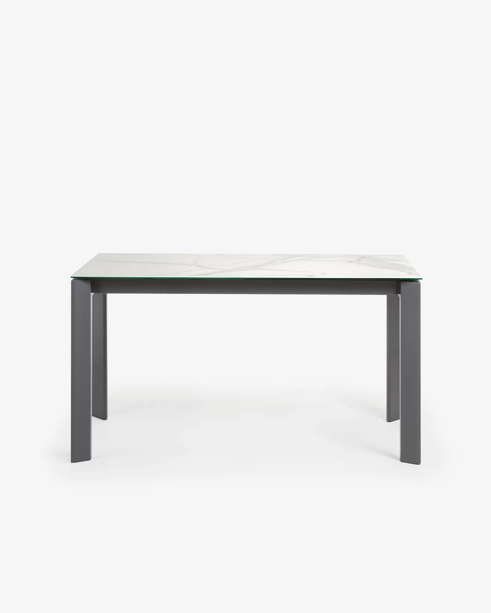 Stół rozkładany AXIS porcelanowy z szarą podstawą - Image 3
