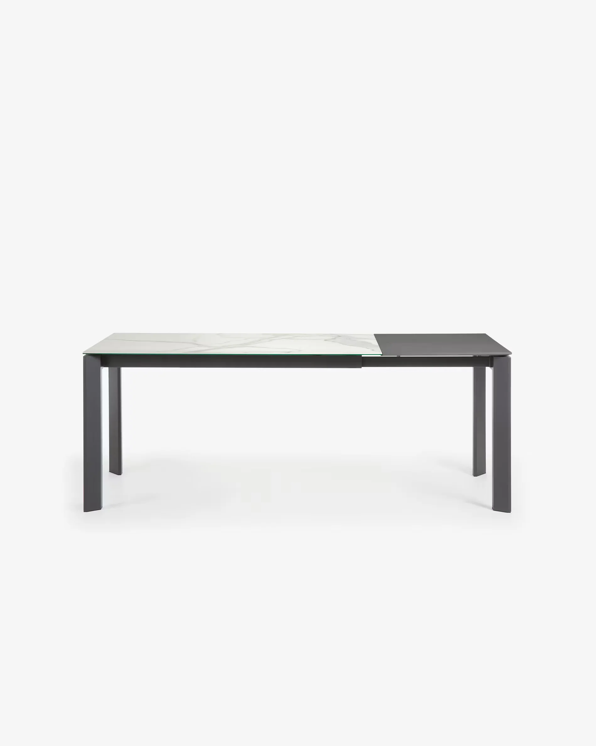 Stół rozkładany AXIS porcelanowy z szarą podstawą - Image 4