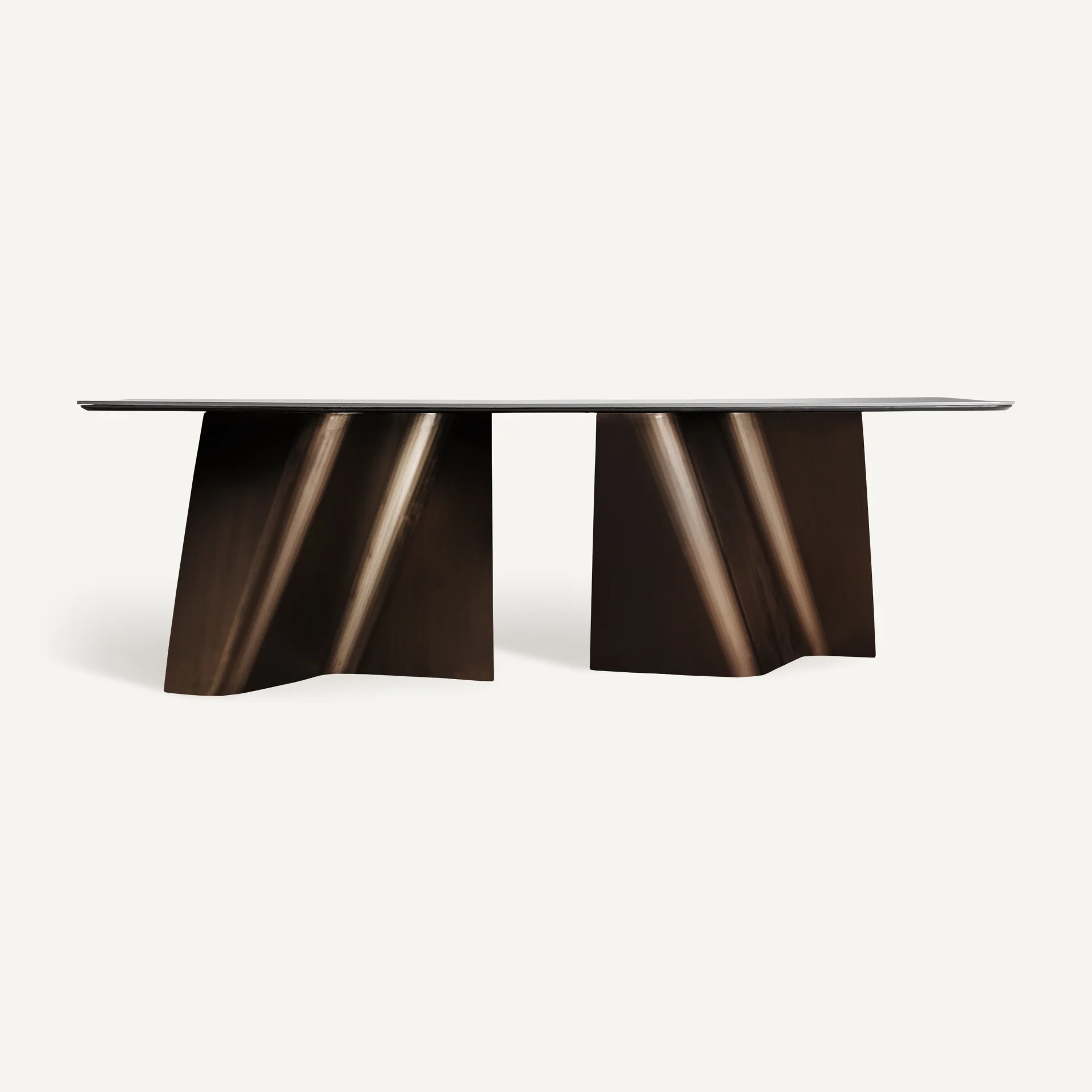 Stół TUX spiek porcelanowy z miedzianą podstawą - Image 3