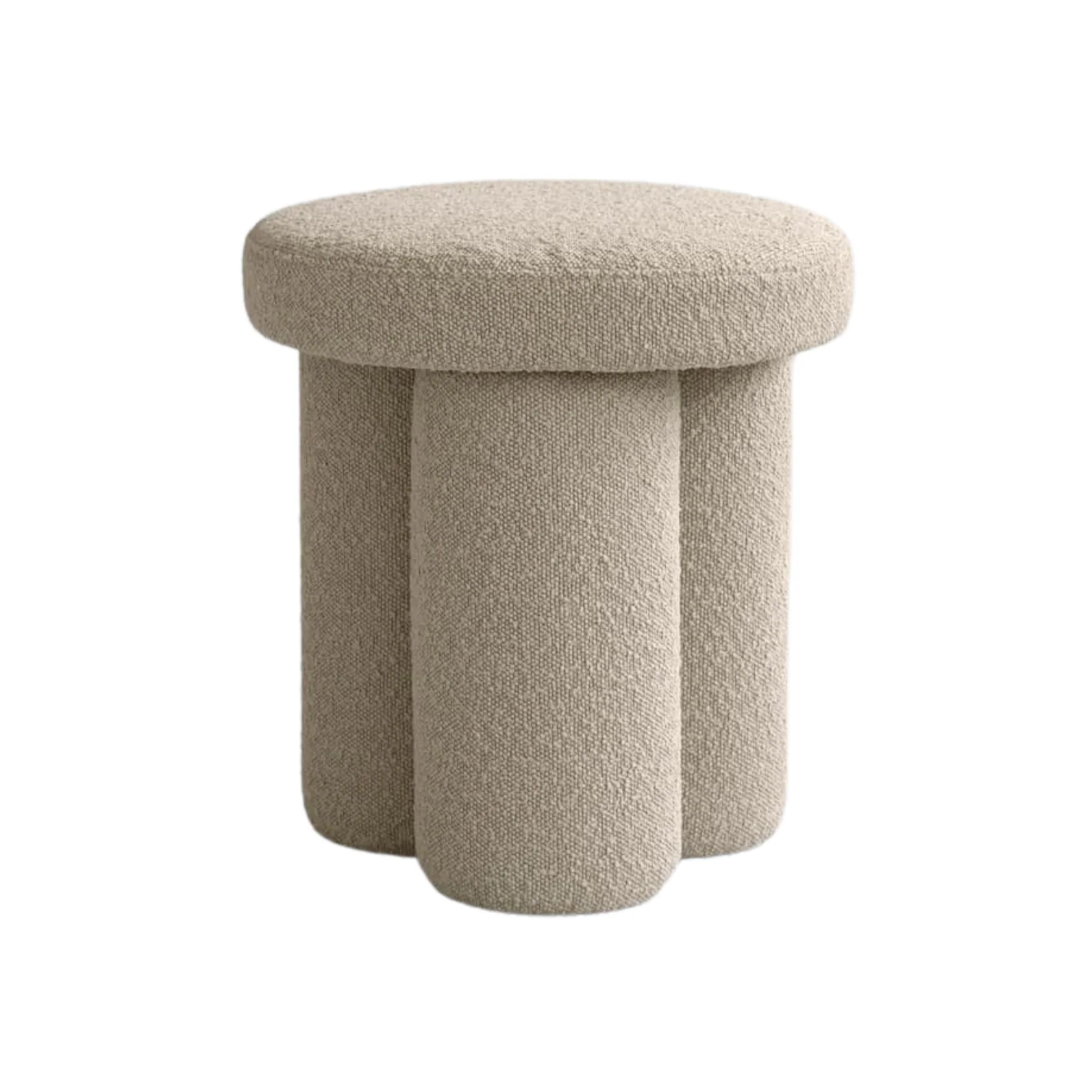 Stołek BIG FOOT bouclé piaskowy