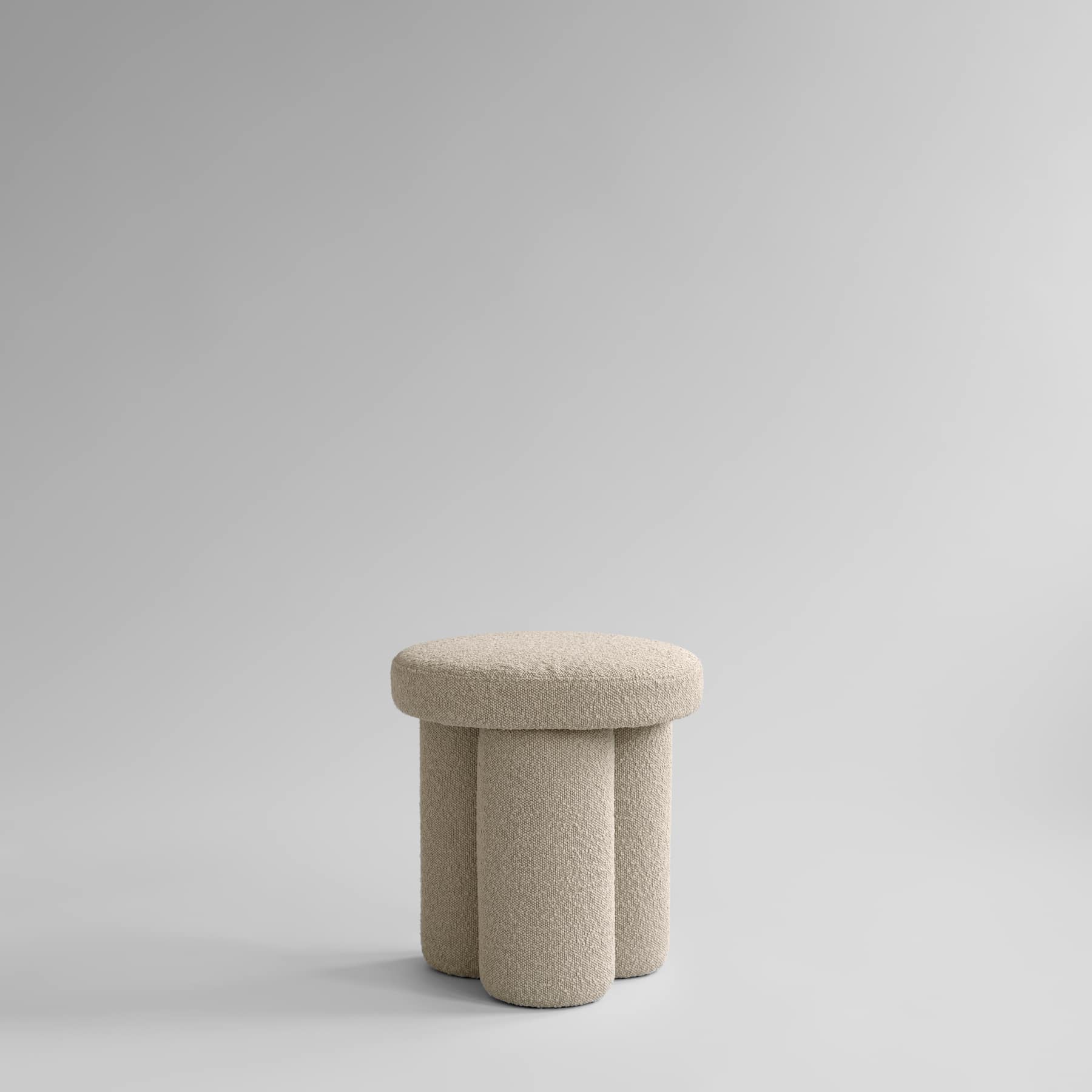 Stołek BIG FOOT bouclé piaskowy - Image 3