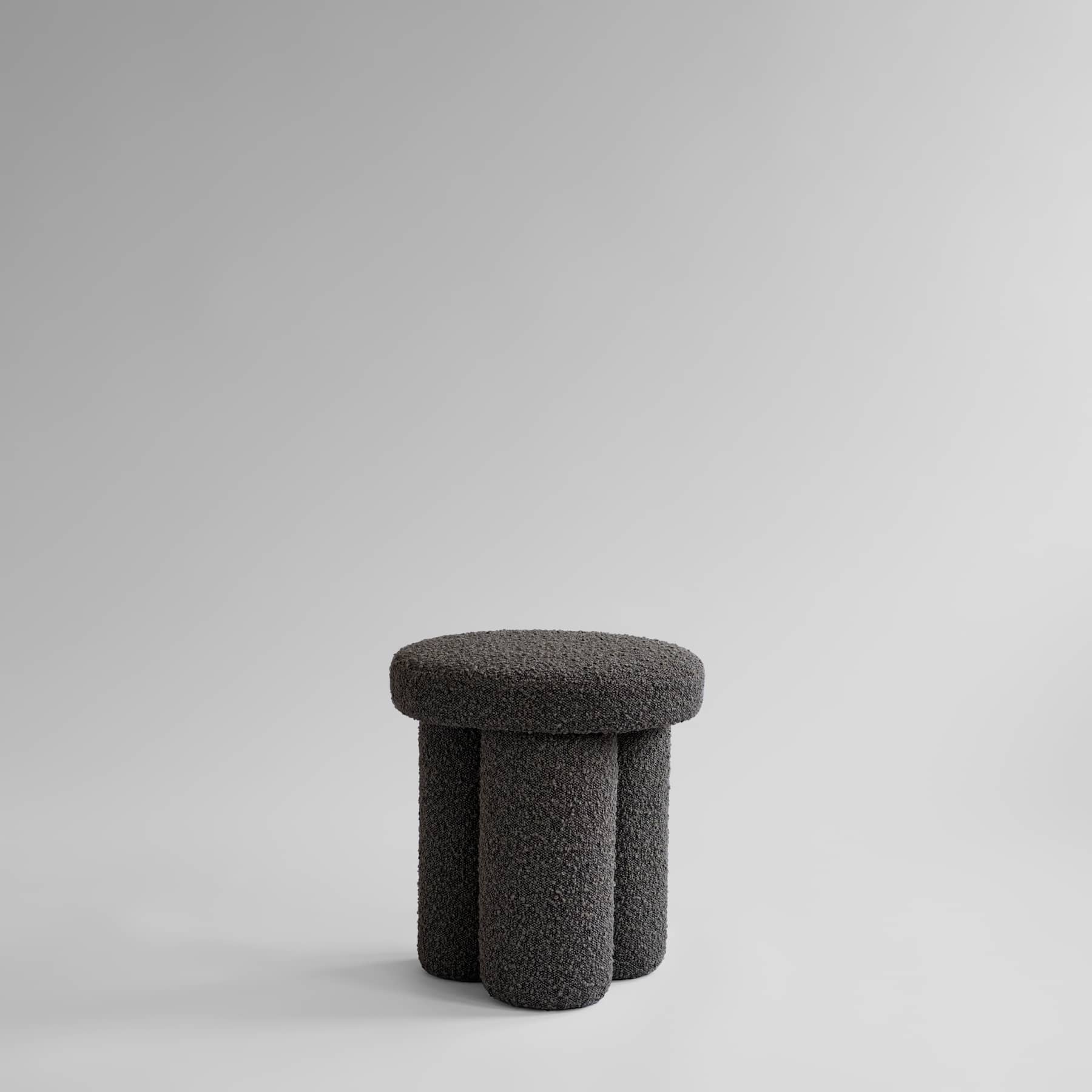 Stołek BIG FOOT bouclé szaro-brązowy - Image 3