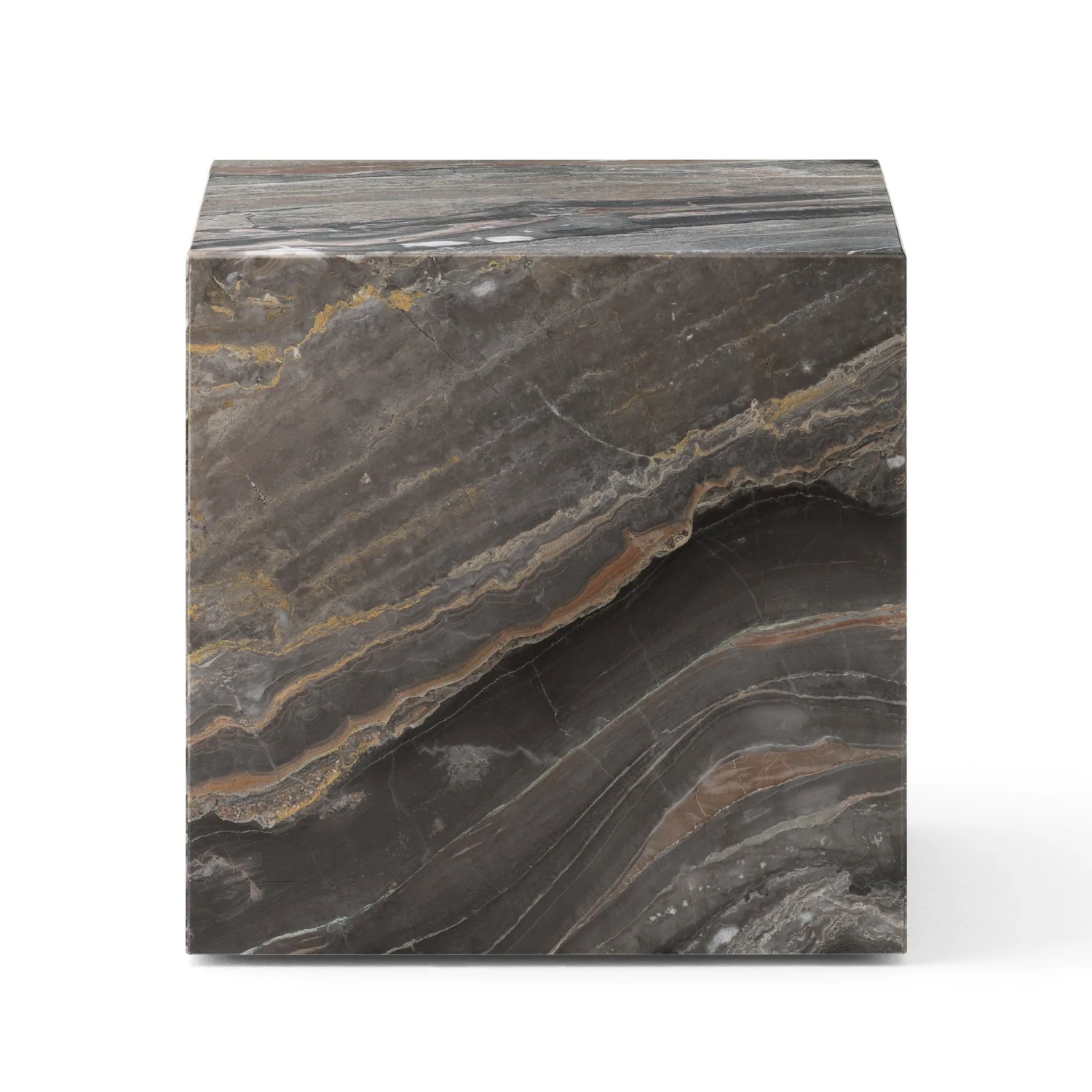 Stolik boczny PLINTH CUBIC szary marmur - Image 3